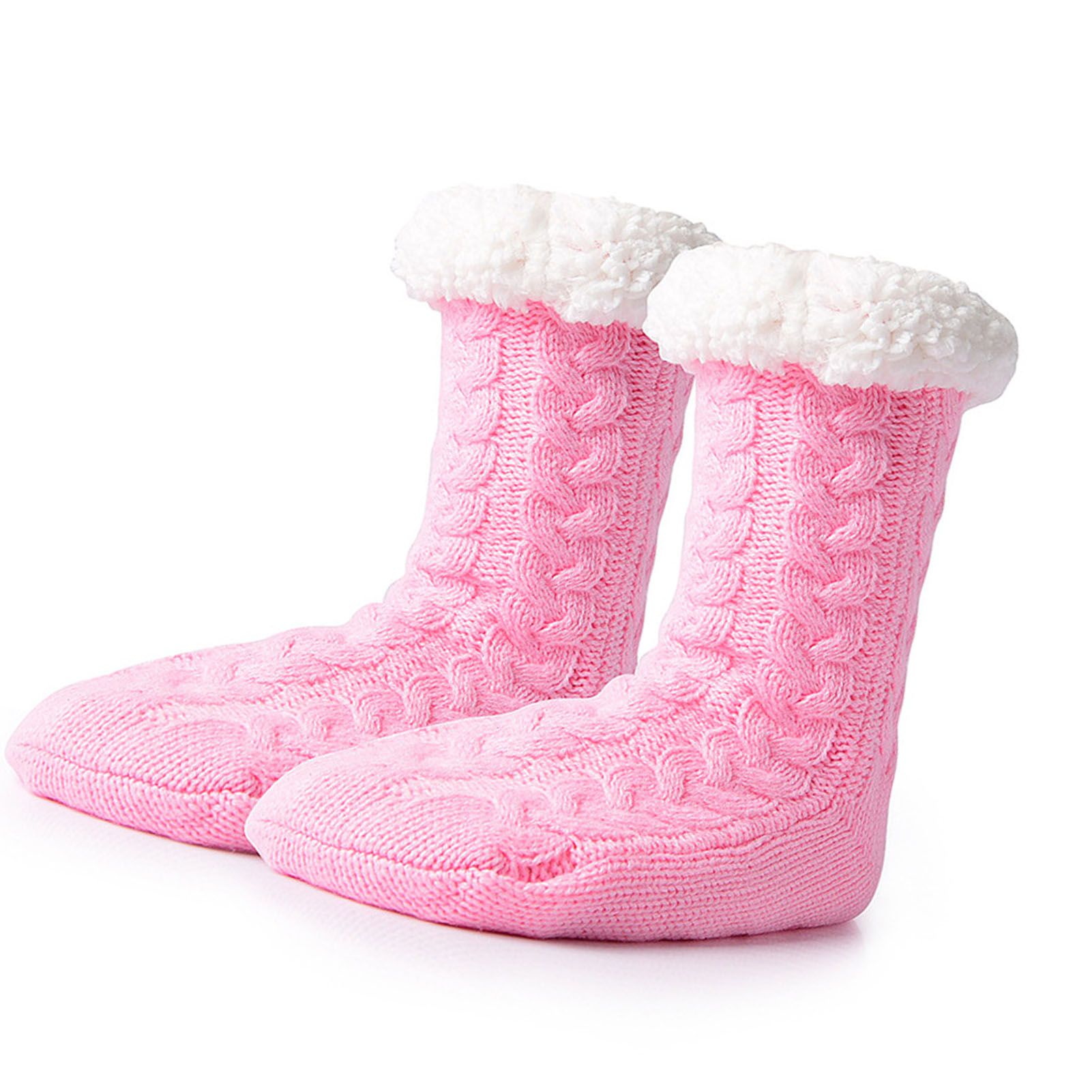 Slipper Fuzzy Socks with Grippers Warm Thick Fleece Lined Super Soft Non Slip view 4