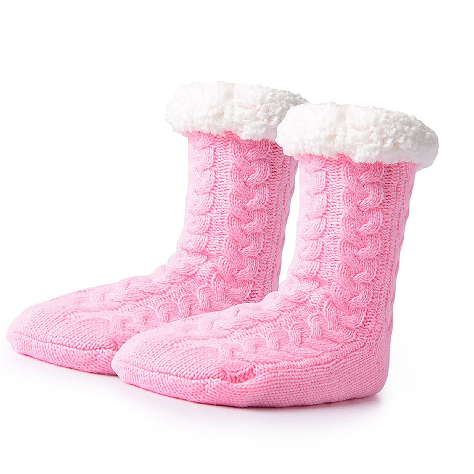 Slipper Fuzzy Socks with Grippers Warm Thick Fleece Lined Super Soft Non Slip view 9