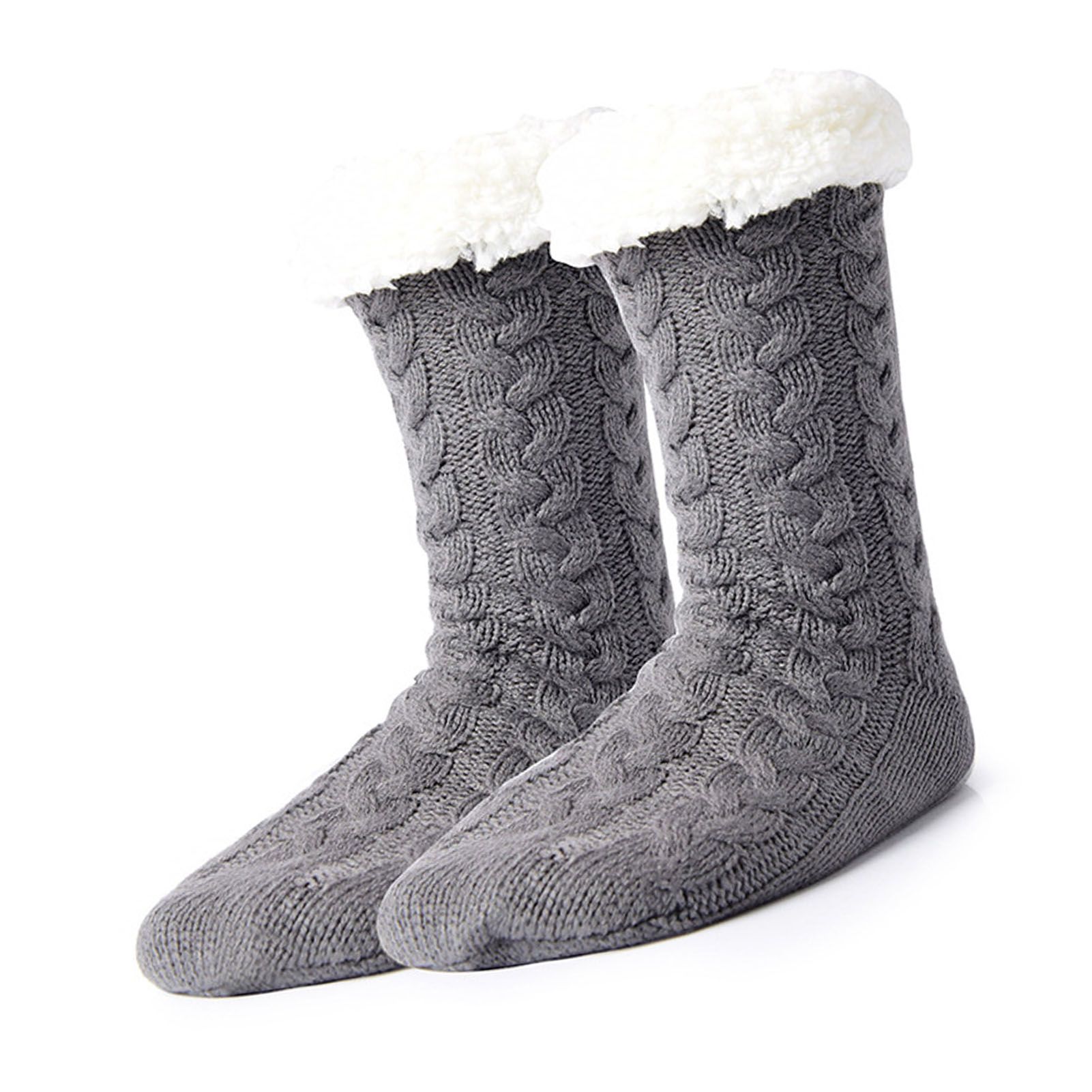 Slipper Fuzzy Socks with Grippers Warm Thick Fleece Lined Super Soft Non Slip