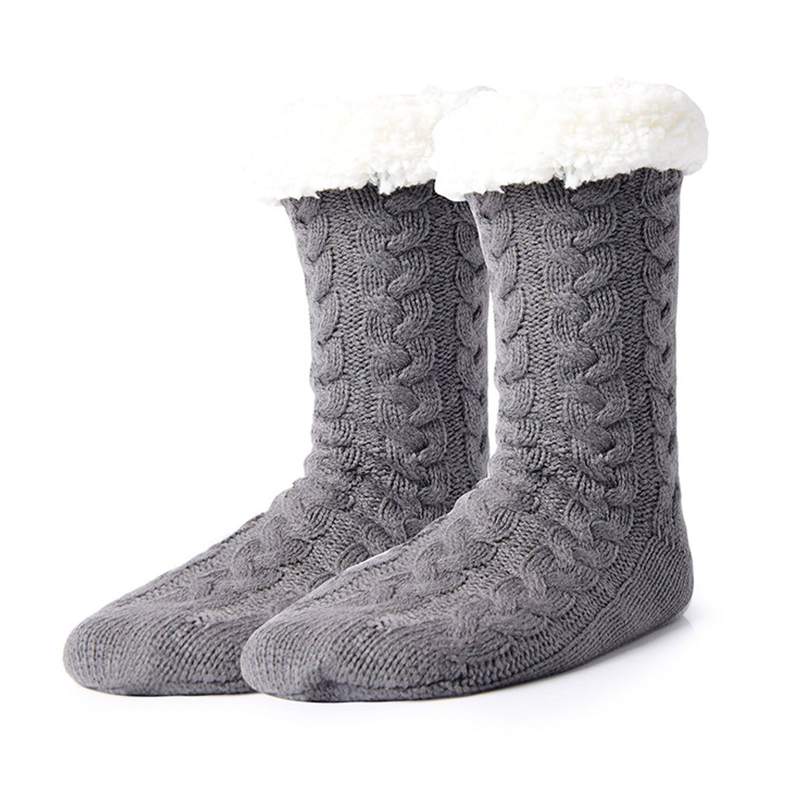 Slipper Fuzzy Socks with Grippers Warm Thick Fleece Lined Super Soft Non Slip view 2