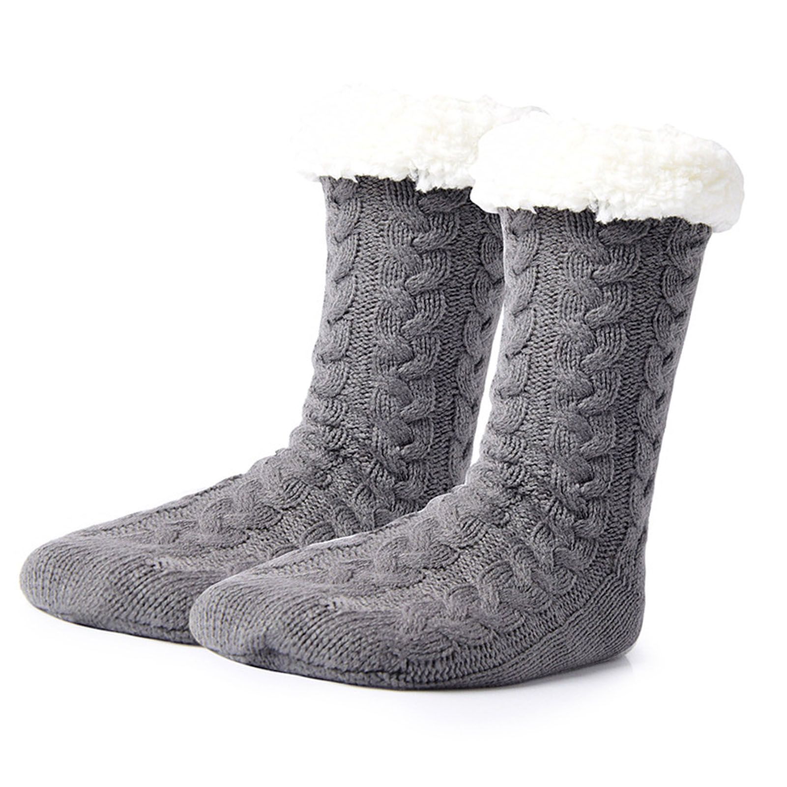 Slipper Fuzzy Socks with Grippers Warm Thick Fleece Lined Super Soft Non Slip view 3