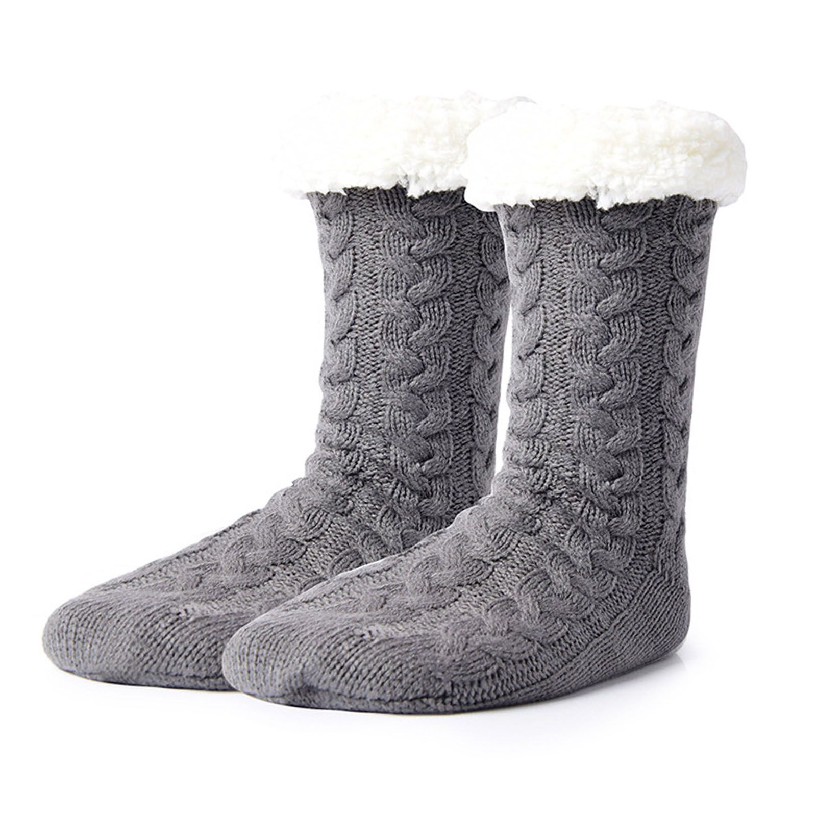 Slipper Fuzzy Socks with Grippers Warm Thick Fleece Lined Super Soft Non Slip view 5