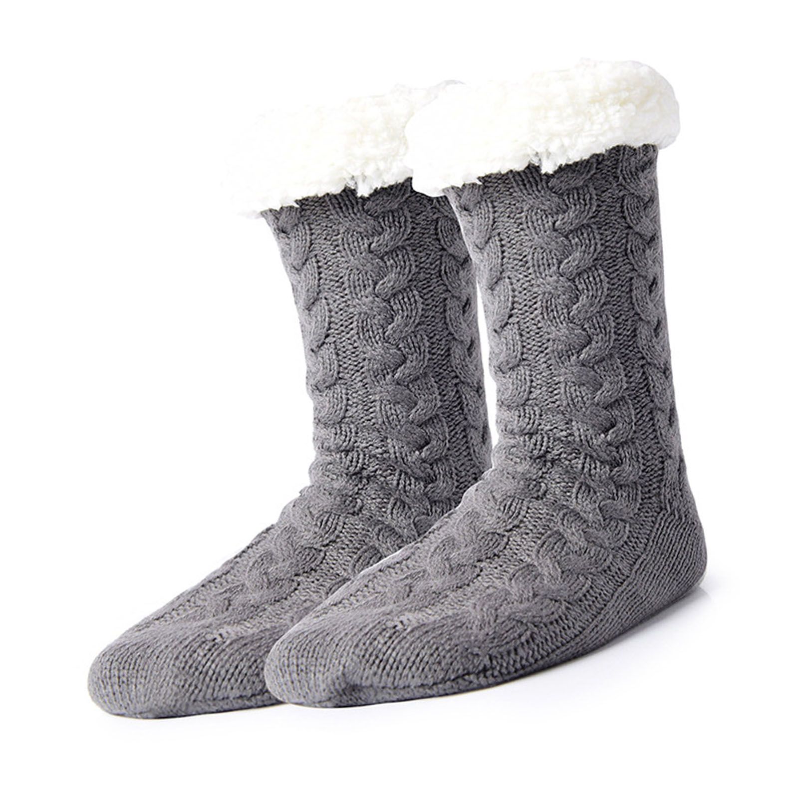 Slipper Fuzzy Socks with Grippers Warm Thick Fleece Lined Super Soft Non Slip view 8
