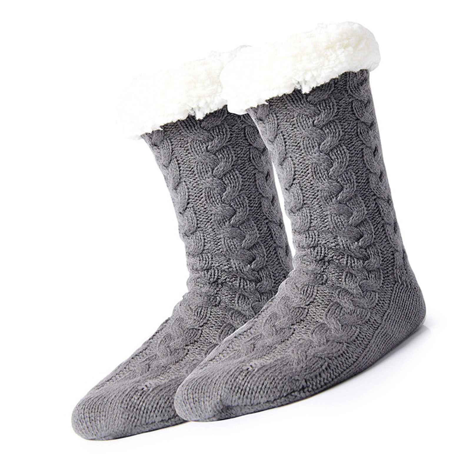 Slipper Fuzzy Socks with Grippers Warm Thick Fleece Lined Super Soft Non Slip view 9