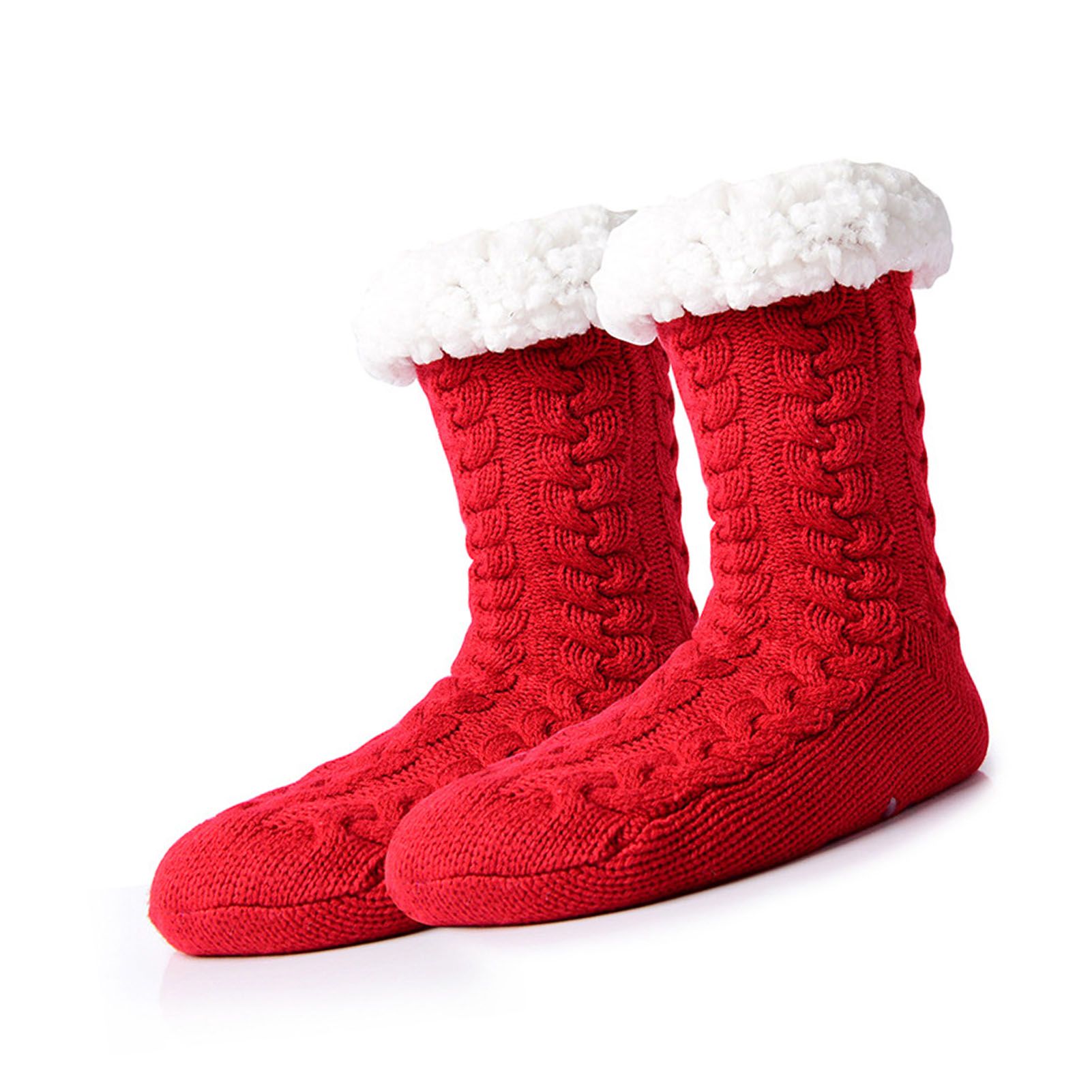 Slipper Fuzzy Socks with Grippers Warm Thick Fleece Lined Super Soft Non Slip