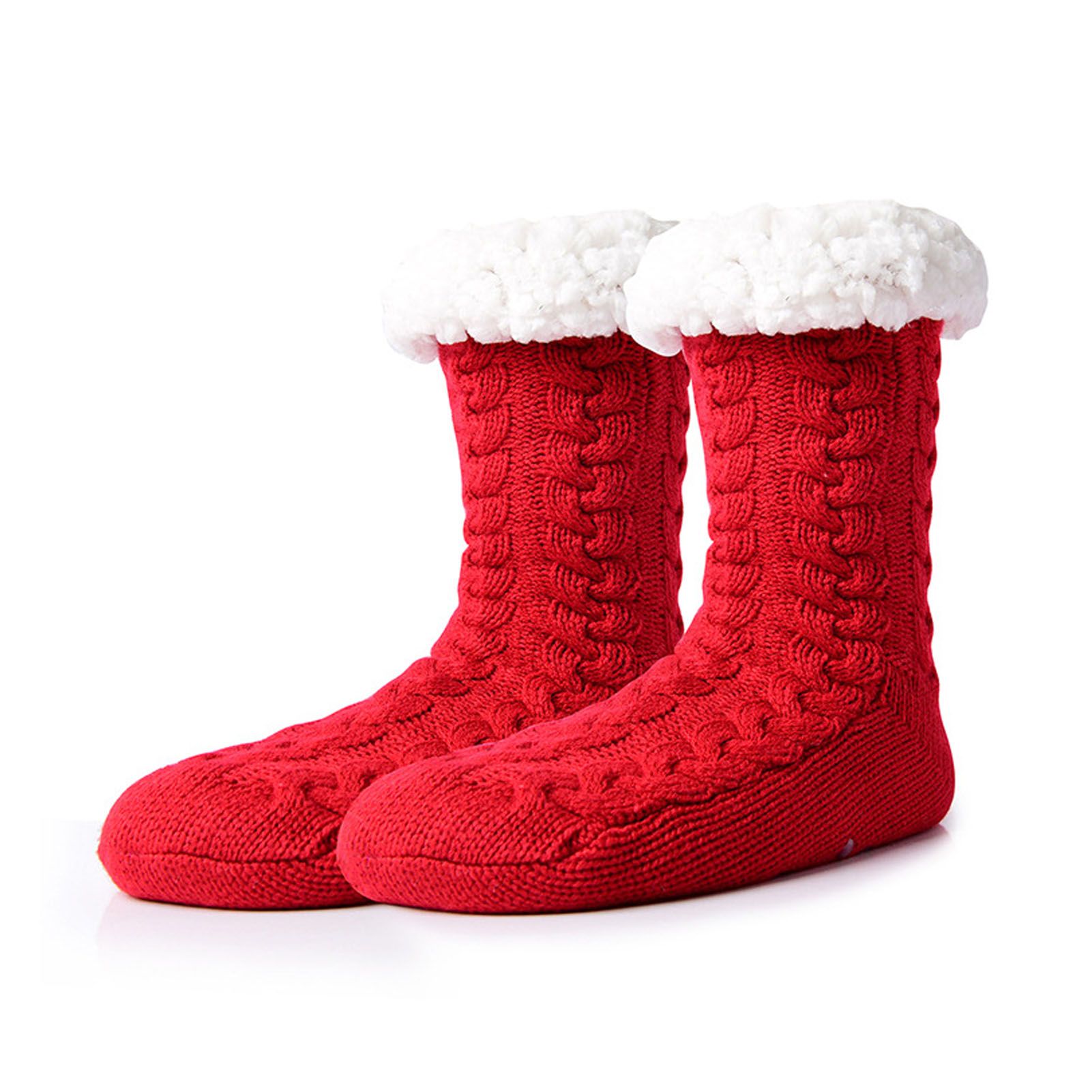 Slipper Fuzzy Socks with Grippers Warm Thick Fleece Lined Super Soft Non Slip view 2