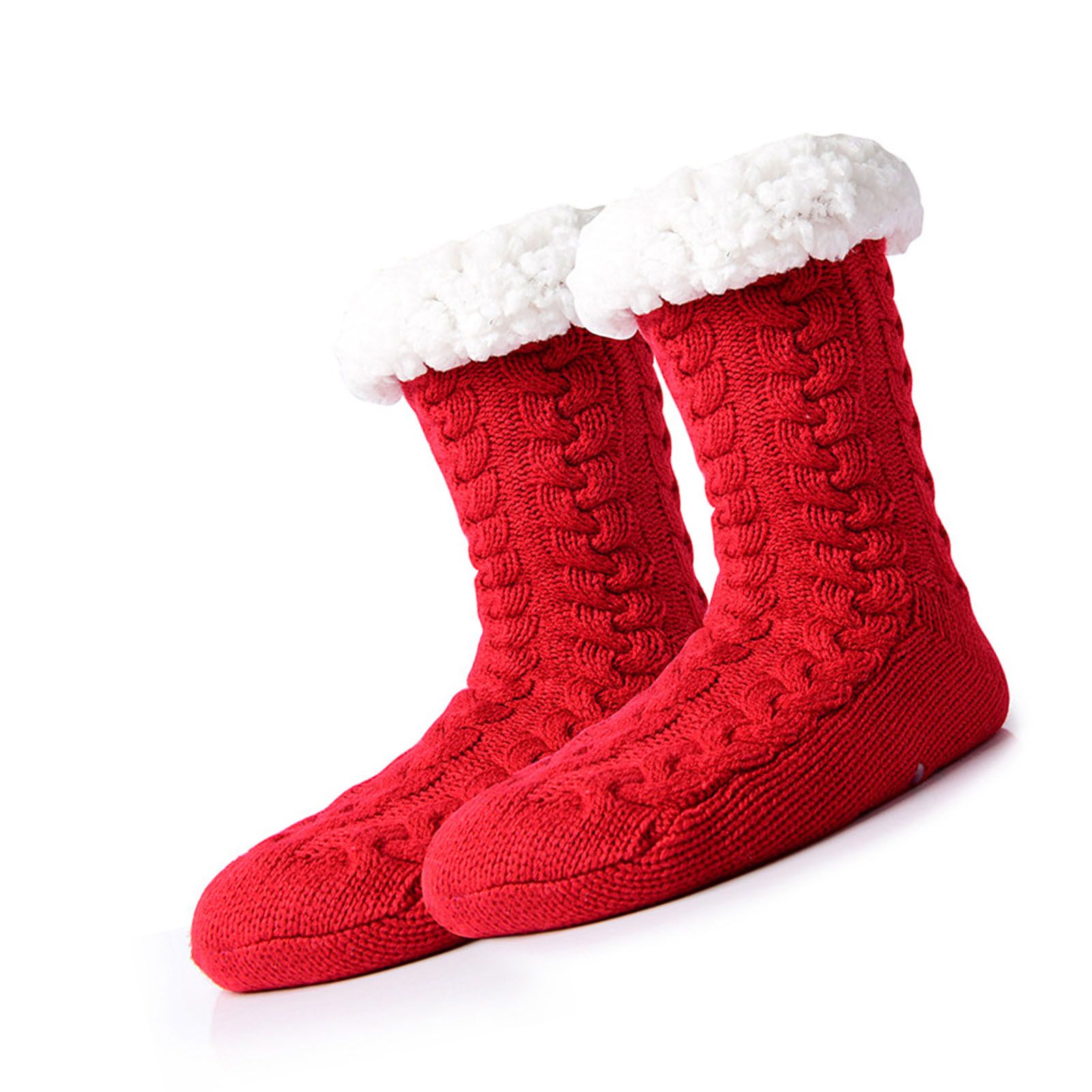 Slipper Fuzzy Socks with Grippers Warm Thick Fleece Lined Super Soft Non Slip view 5