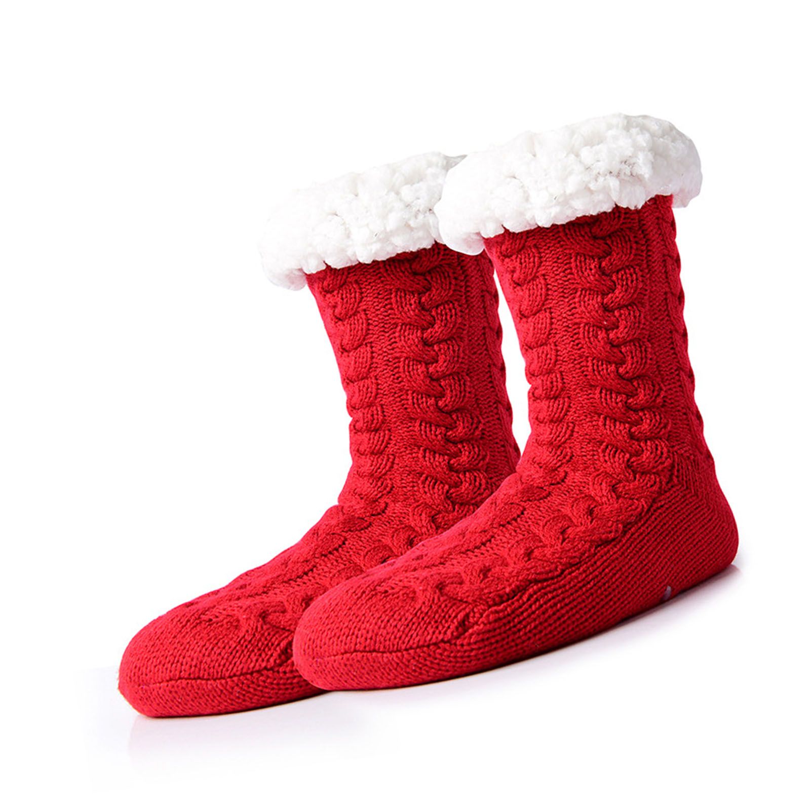 Slipper Fuzzy Socks with Grippers Warm Thick Fleece Lined Super Soft Non Slip view 9