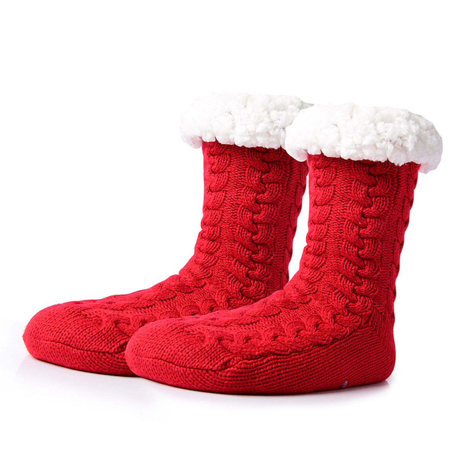 Slipper Fuzzy Socks with Grippers Warm Thick Fleece Lined Super Soft Non Slip view 10