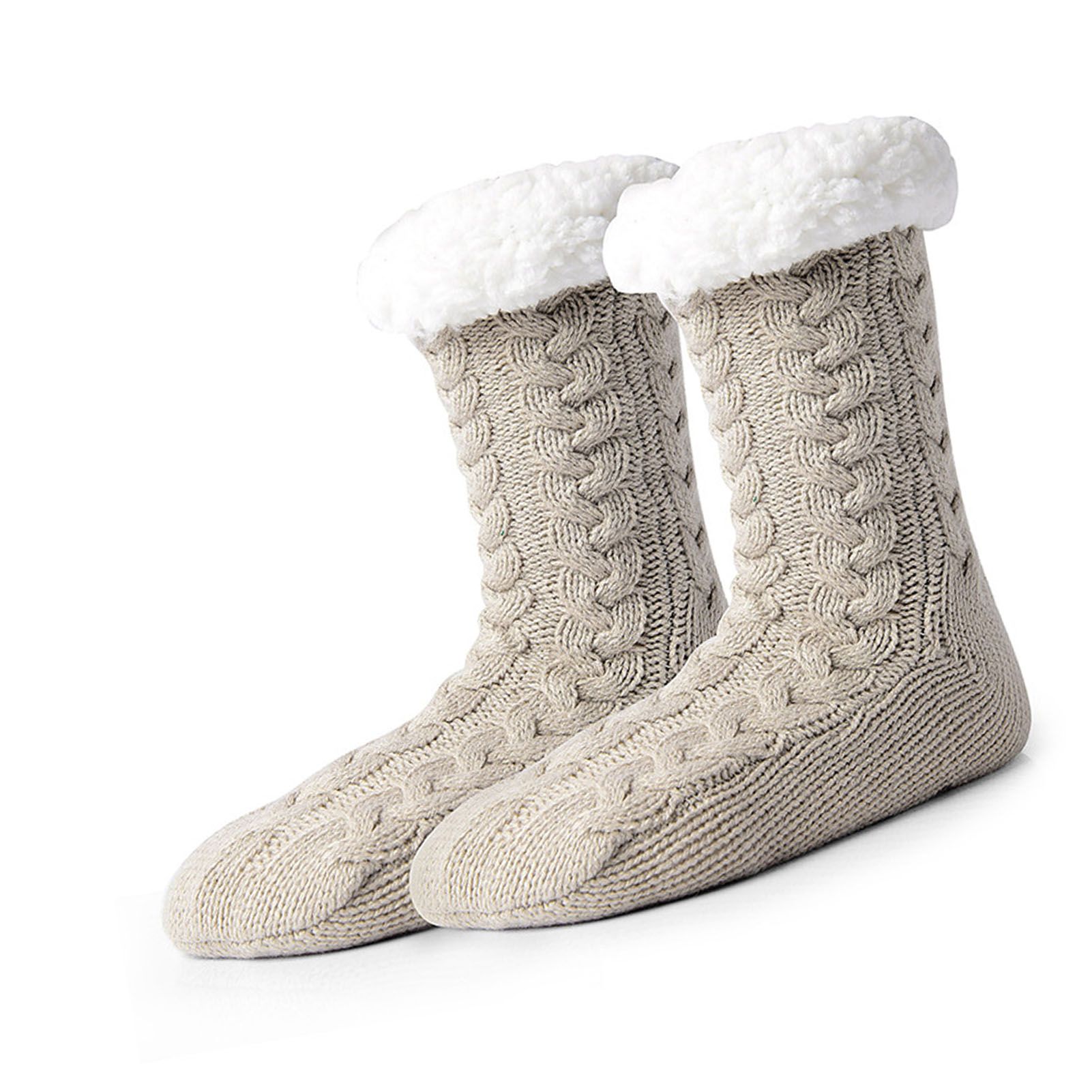 Slipper Fuzzy Socks with Grippers Warm Thick Fleece Lined Super Soft Non Slip