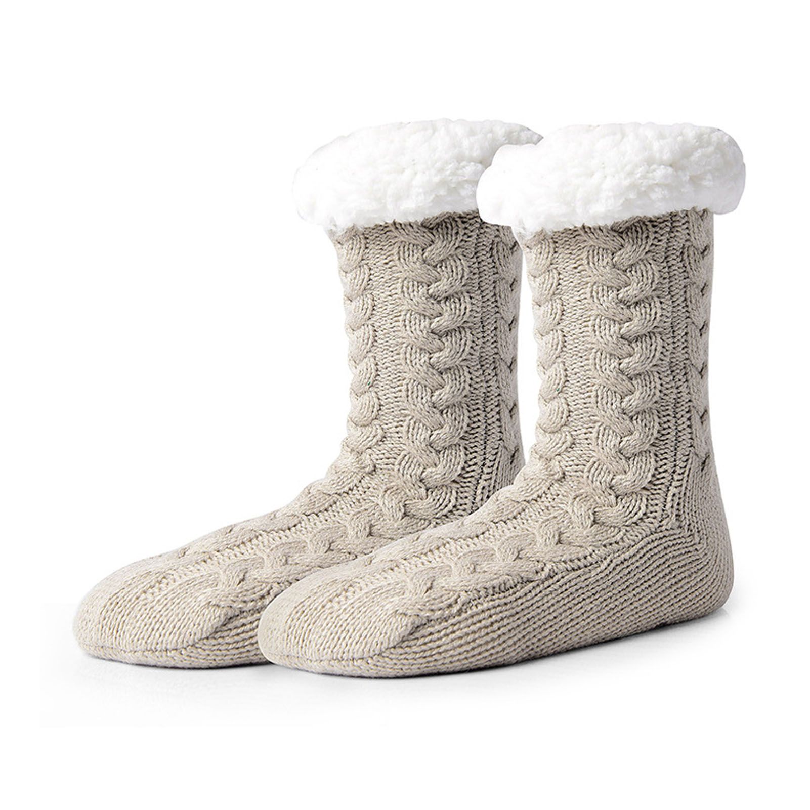 Slipper Fuzzy Socks with Grippers Warm Thick Fleece Lined Super Soft Non Slip view 2