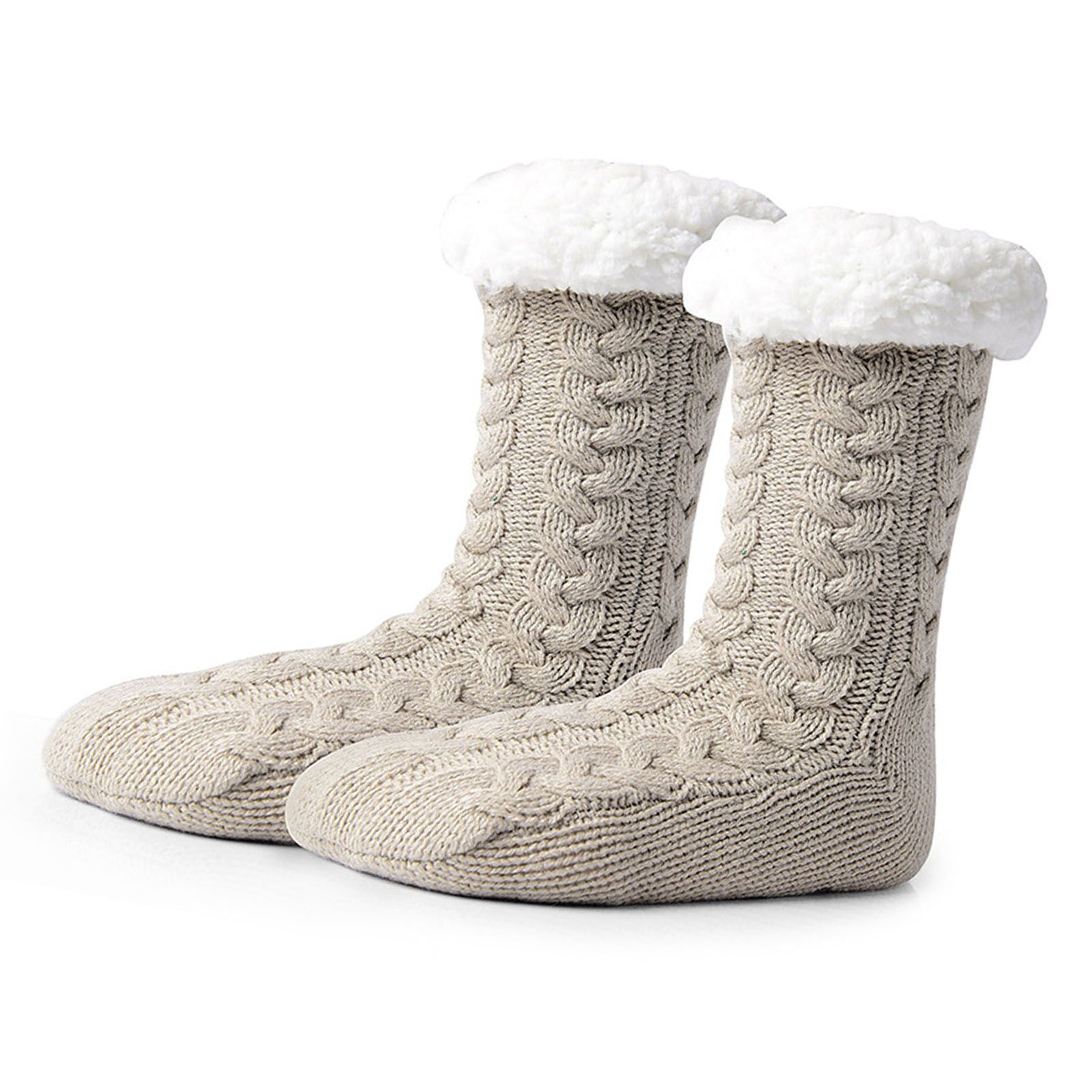 Slipper Fuzzy Socks with Grippers Warm Thick Fleece Lined Super Soft Non Slip view 4