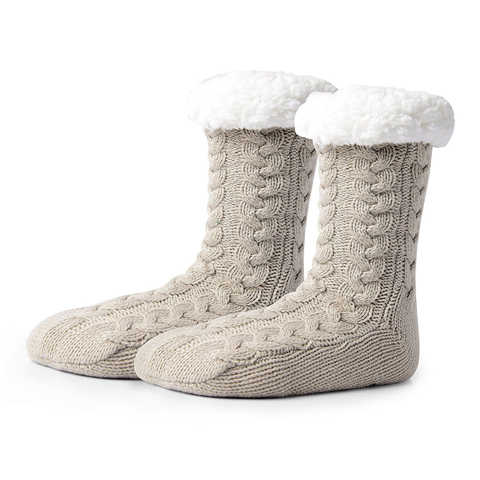 Slipper Fuzzy Socks with Grippers Warm Thick Fleece Lined Super Soft Non Slip view 5