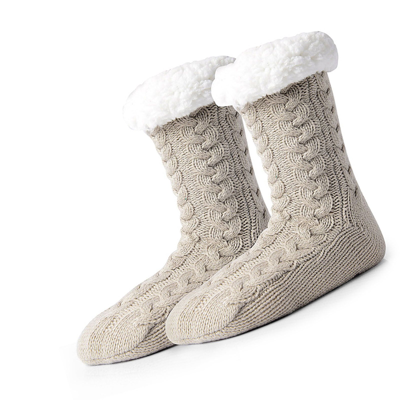 Slipper Fuzzy Socks with Grippers Warm Thick Fleece Lined Super Soft Non Slip view 7