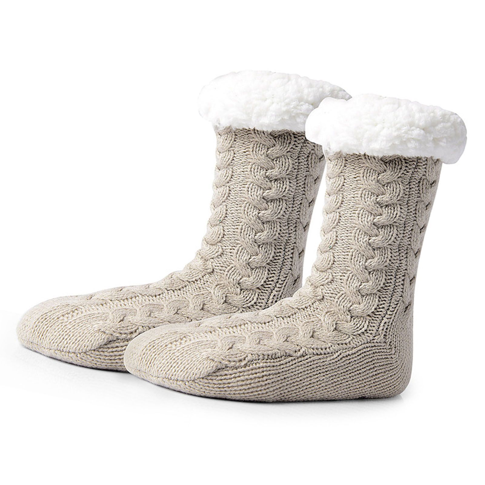 Slipper Fuzzy Socks with Grippers Warm Thick Fleece Lined Super Soft Non Slip view 9