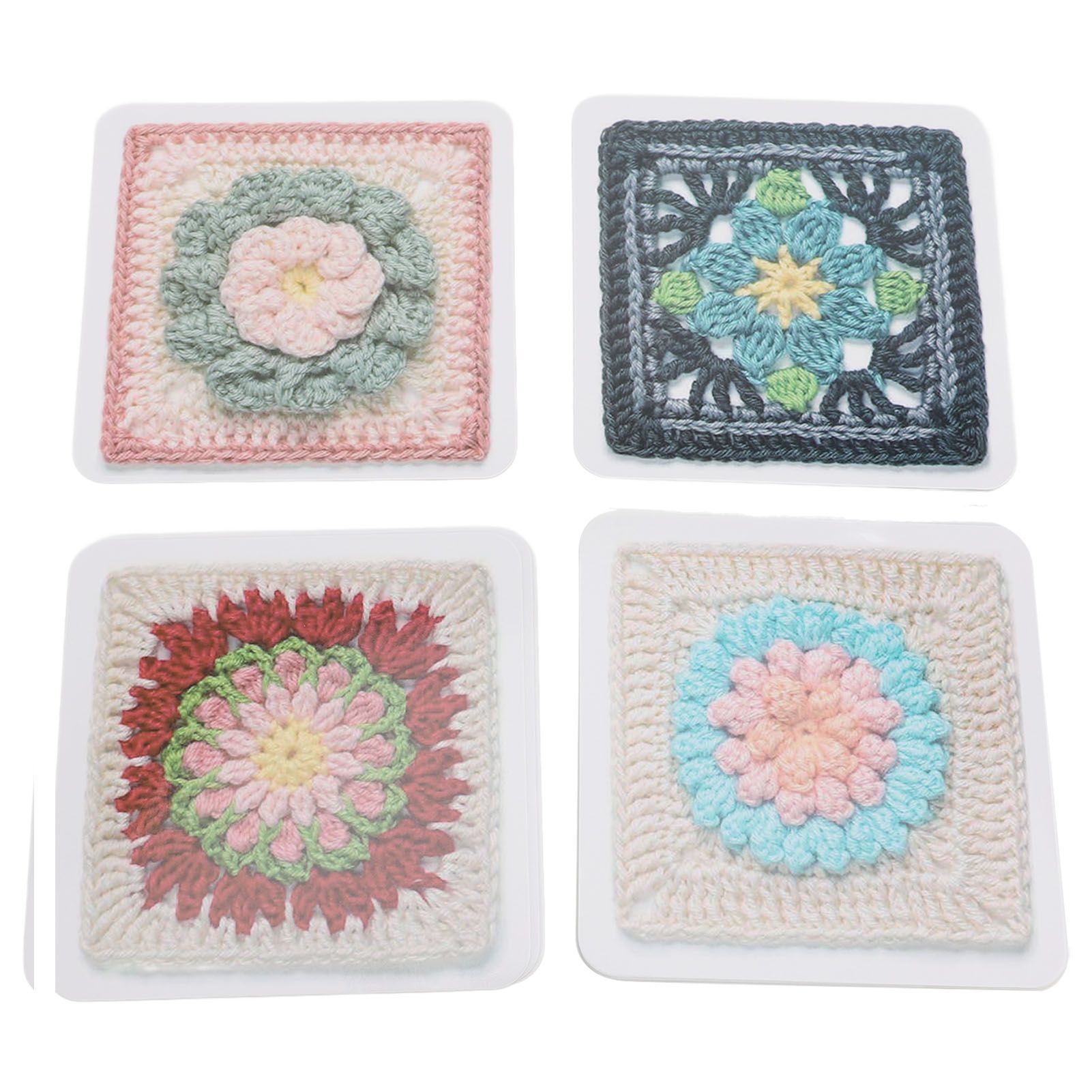 50pcs Granny Square Card Deck Easy to Use Portable Crochet Patterns Card Deck