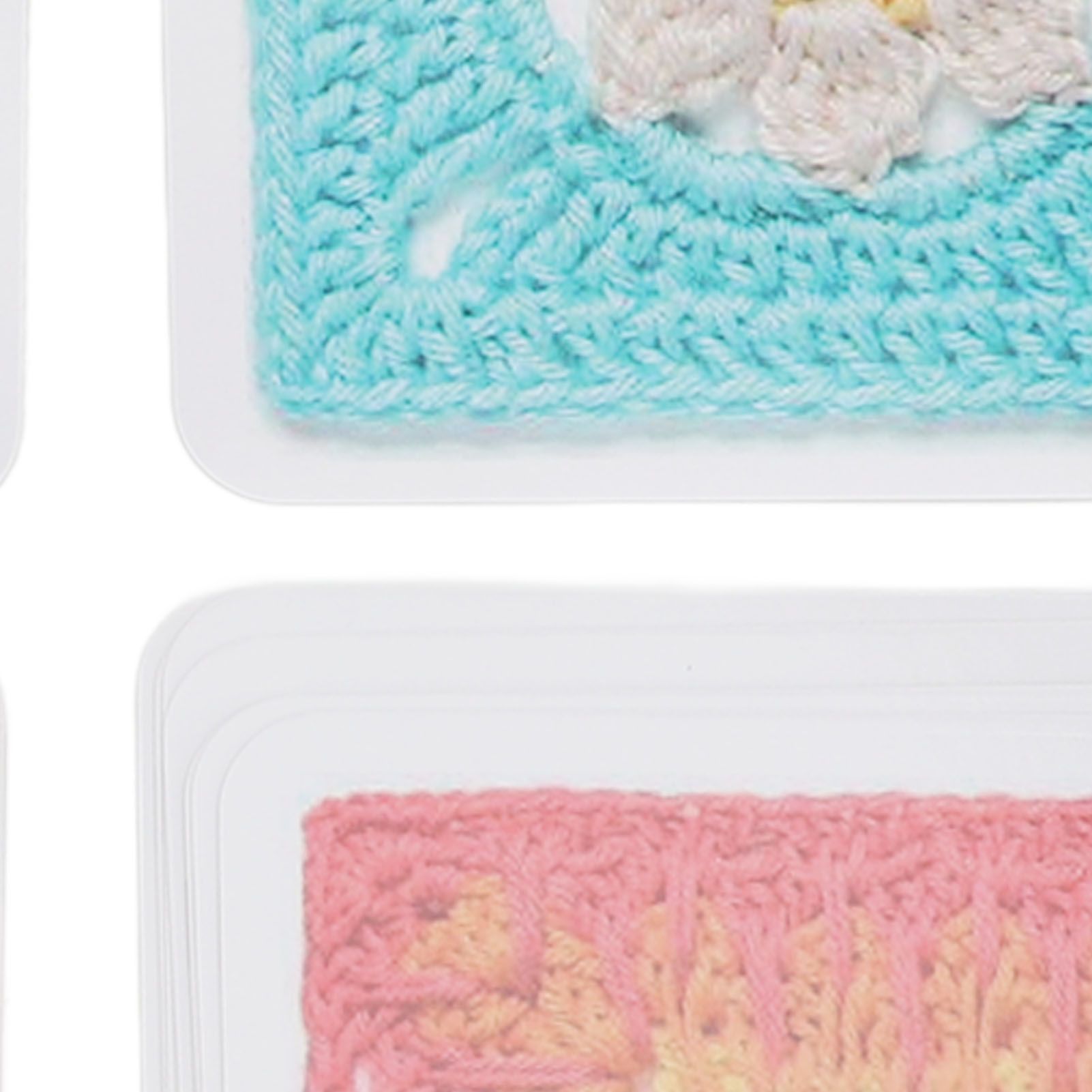 50pcs Granny Square Card Deck Easy to Use Portable Crochet Patterns Card Deck view 2