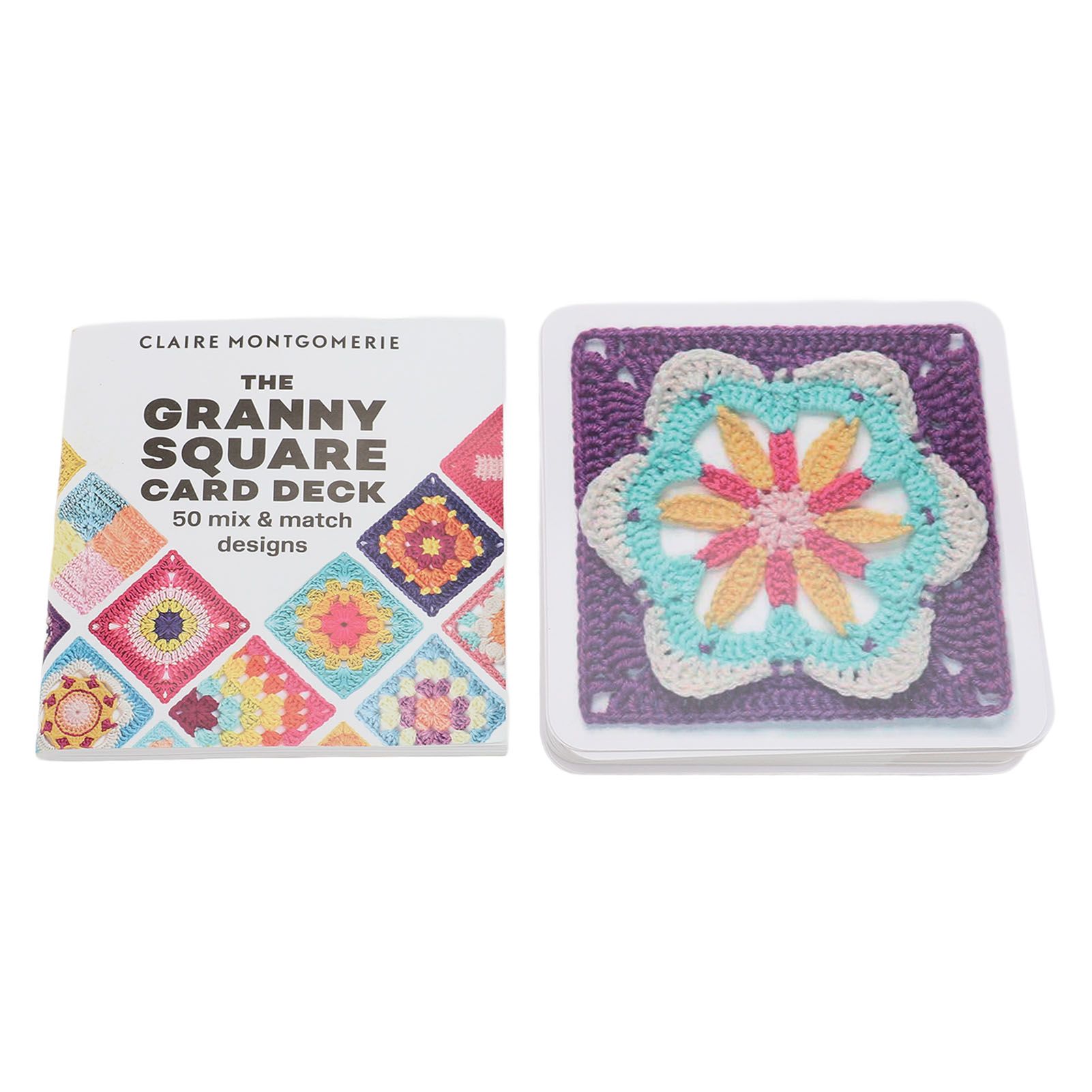 50pcs Granny Square Card Deck Easy to Use Portable Crochet Patterns Card Deck view 3