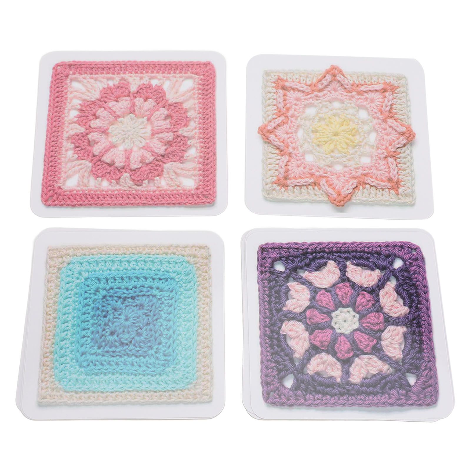 50pcs Granny Square Card Deck Easy to Use Portable Crochet Patterns Card Deck view 4