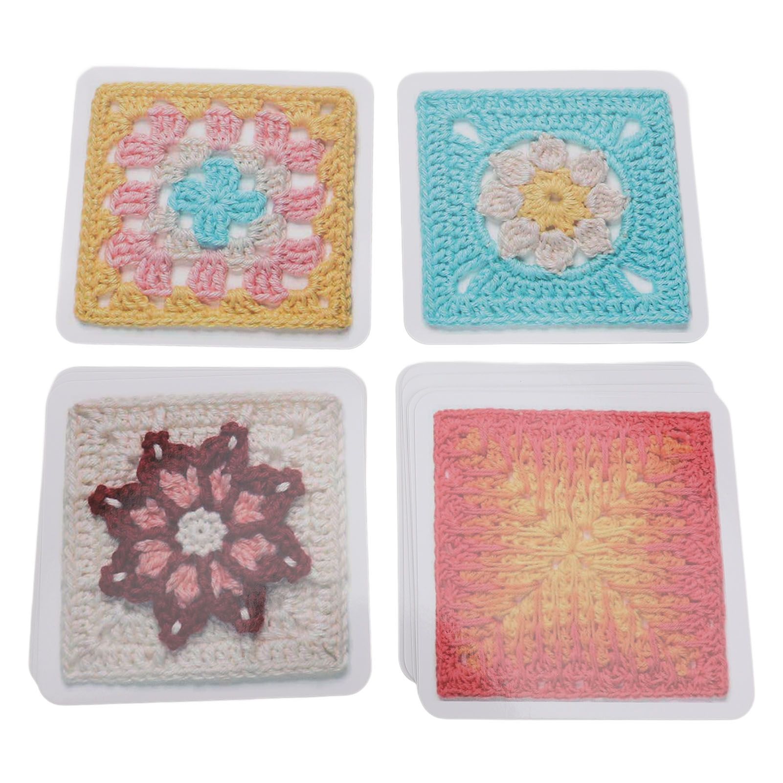 50pcs Granny Square Card Deck Easy to Use Portable Crochet Patterns Card Deck view 8