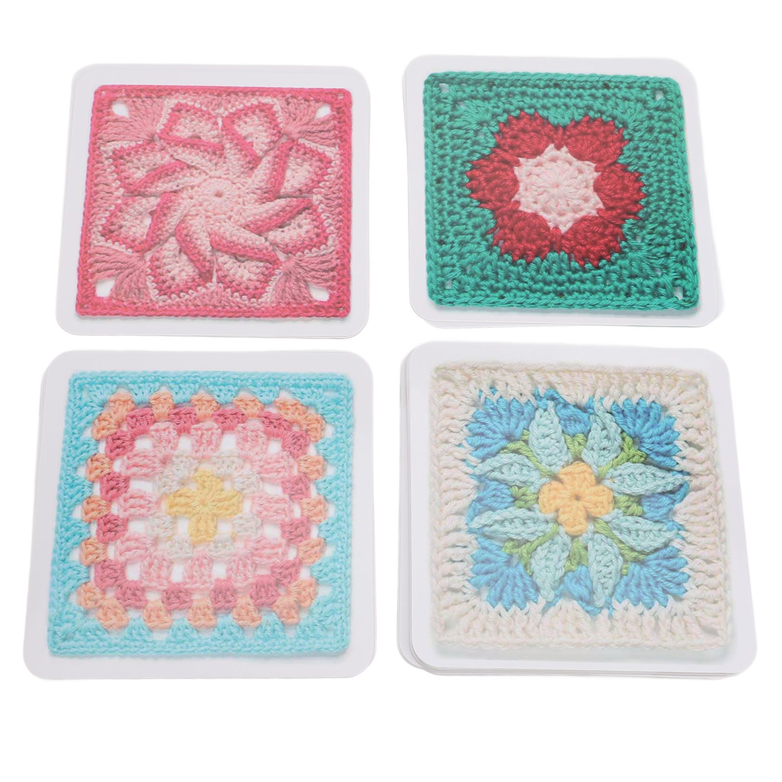 50pcs Granny Square Card Deck Easy to Use Portable Crochet Patterns Card Deck view 11