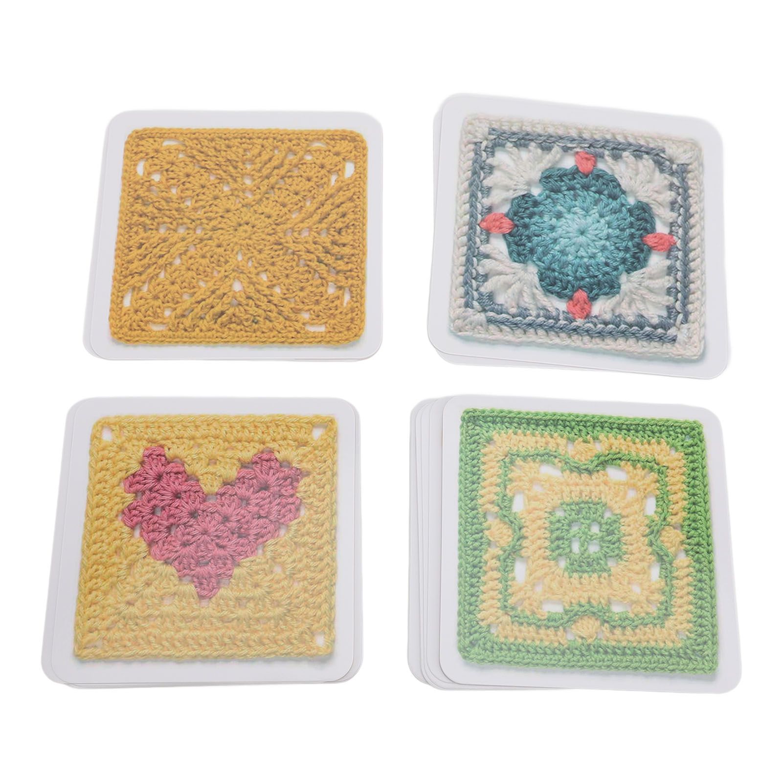 50pcs Granny Square Card Deck Easy to Use Portable Crochet Patterns Card Deck view 12