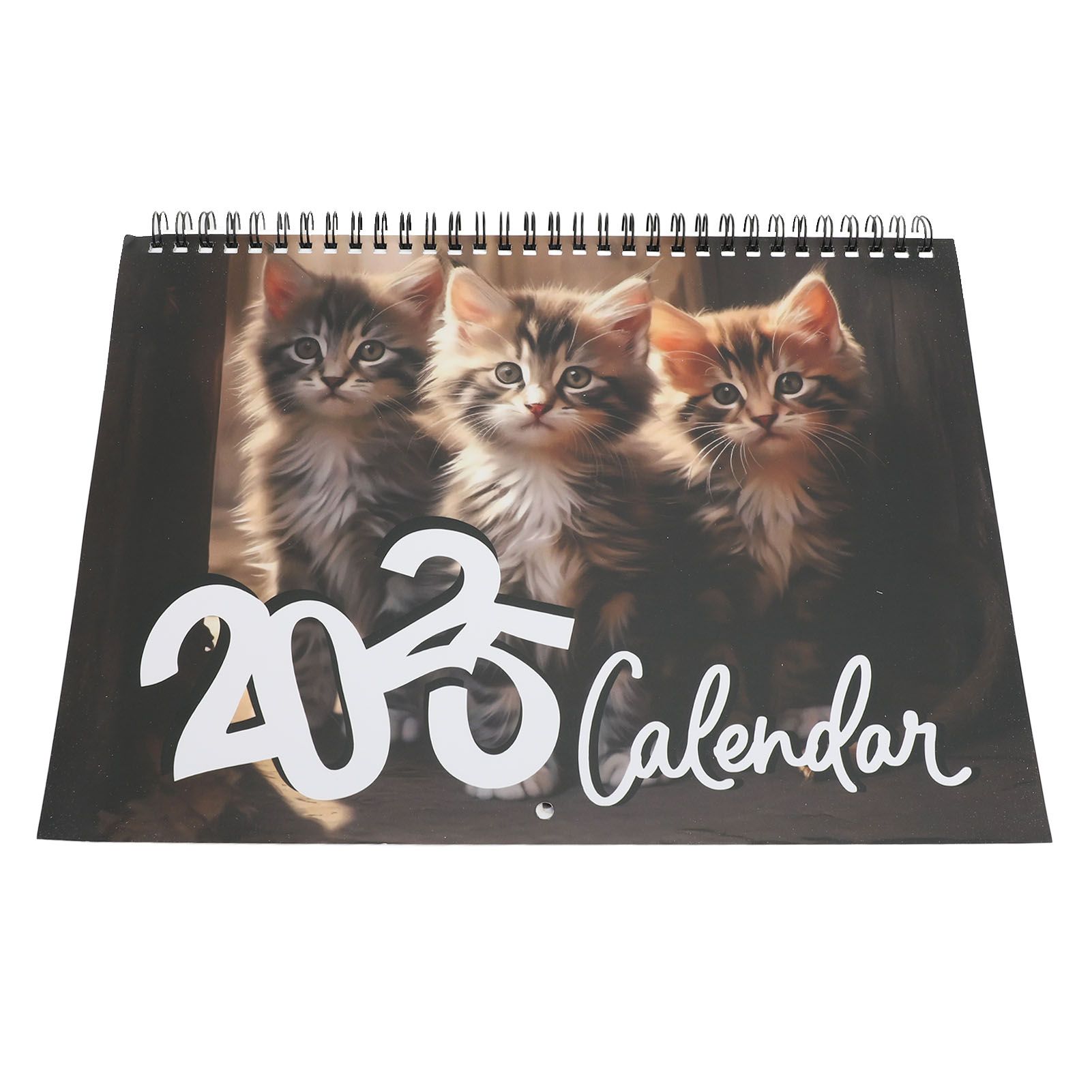 2025 Wall Cat Calendar 12 Month Thick Paper Double Sided Binding Julian view 3