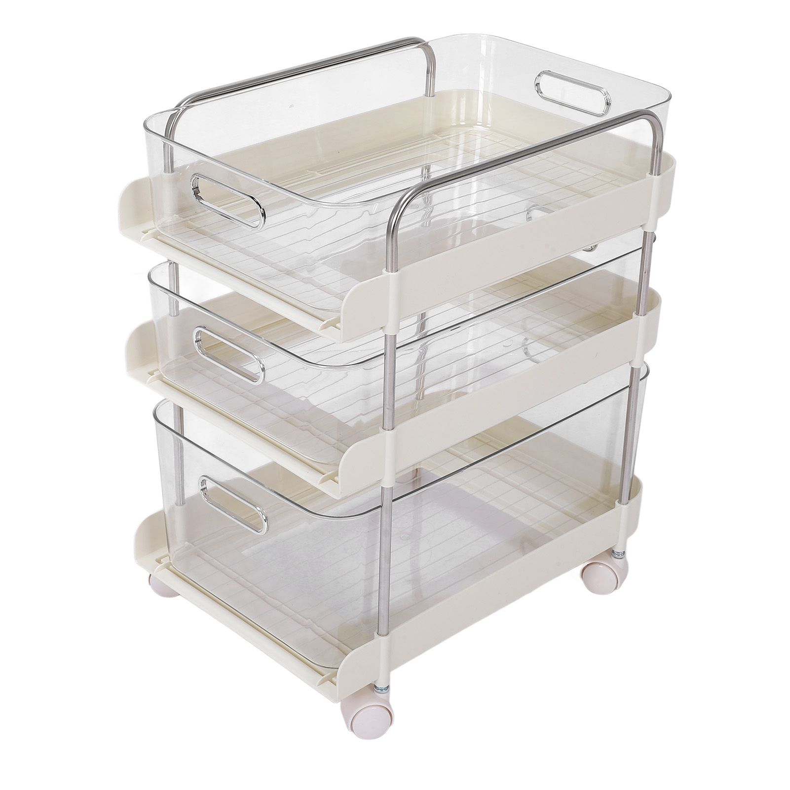 Storage Shelving Unit Organizer Multifunctional Cosmetics Snacks Display view 3