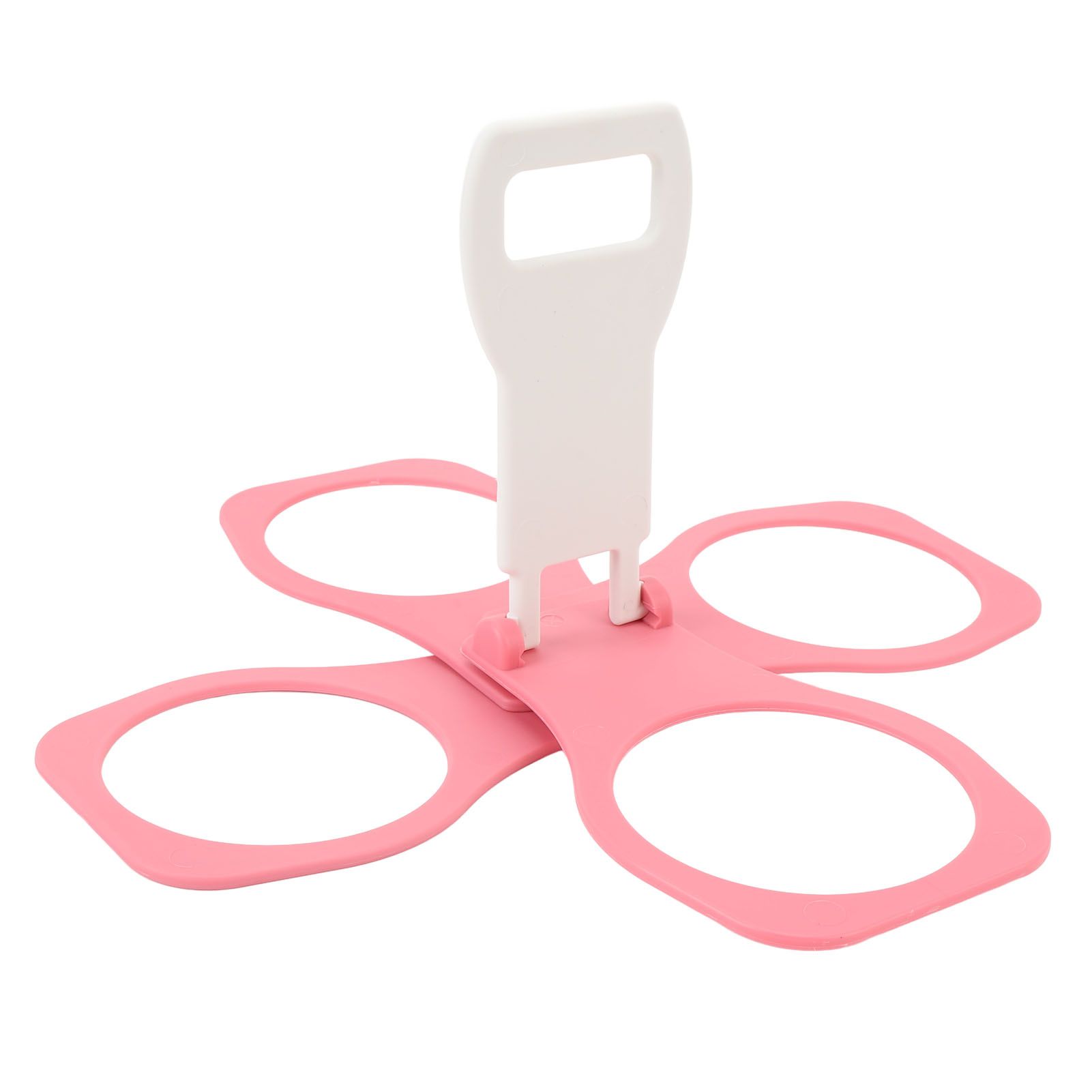 Drink Carrier 4 Hole Foldable Lightweight Plastic Beverage Carrier with Handle