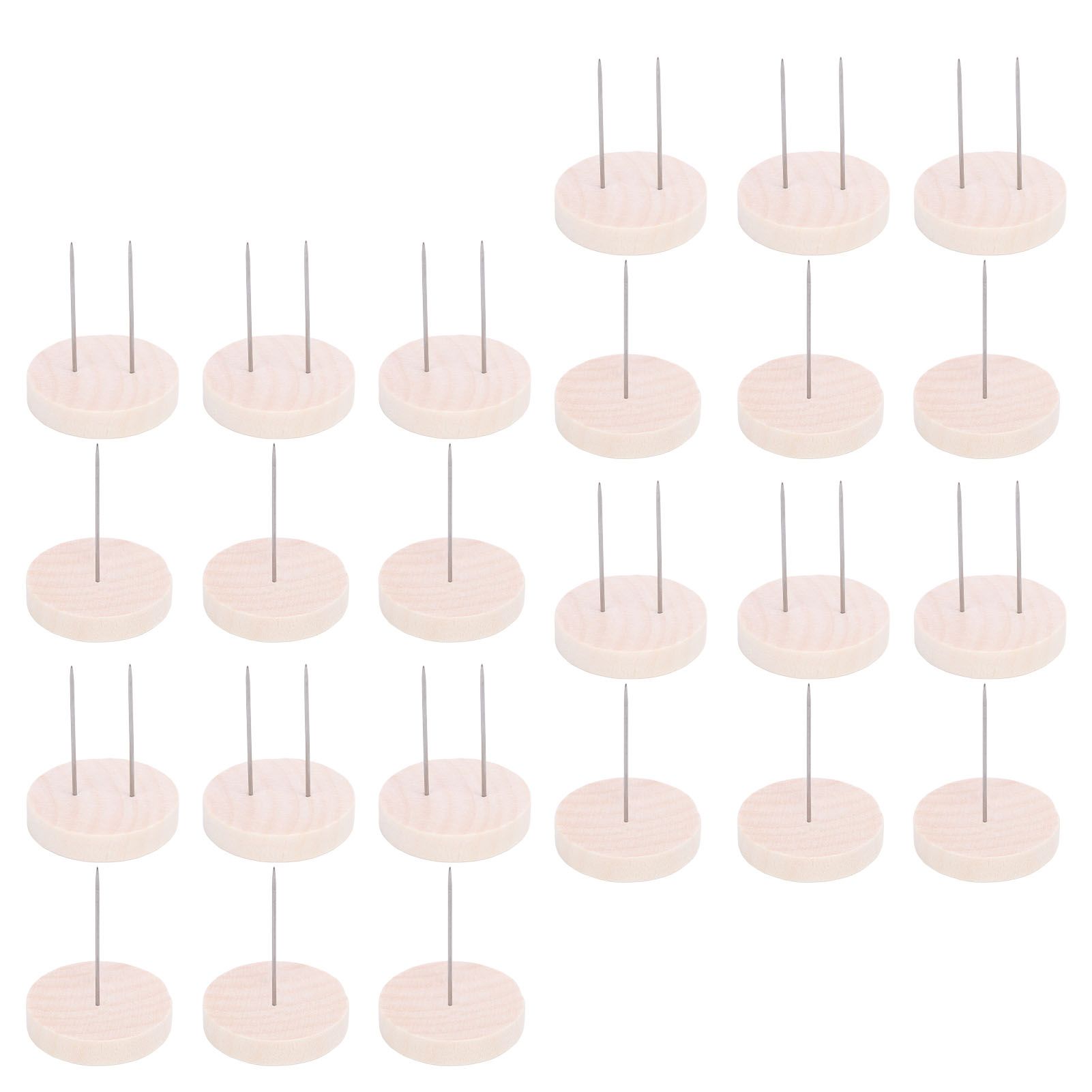 24 Pcs Crochet Doll Stand 12 Single Needle 12 Double Needle Wooden Knitted