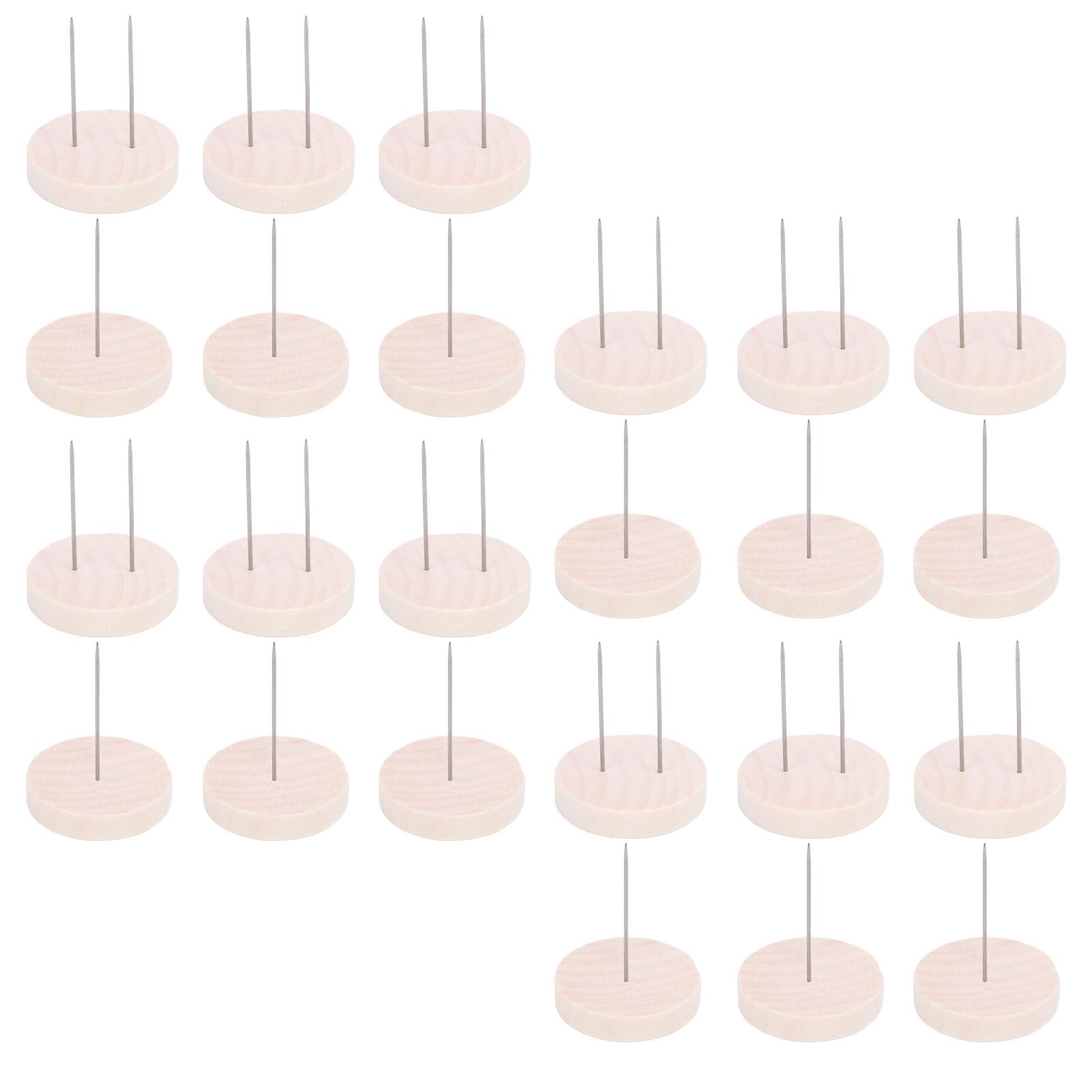 24 Pcs Crochet Doll Stand 12 Single Needle 12 Double Needle Wooden Knitted view 6