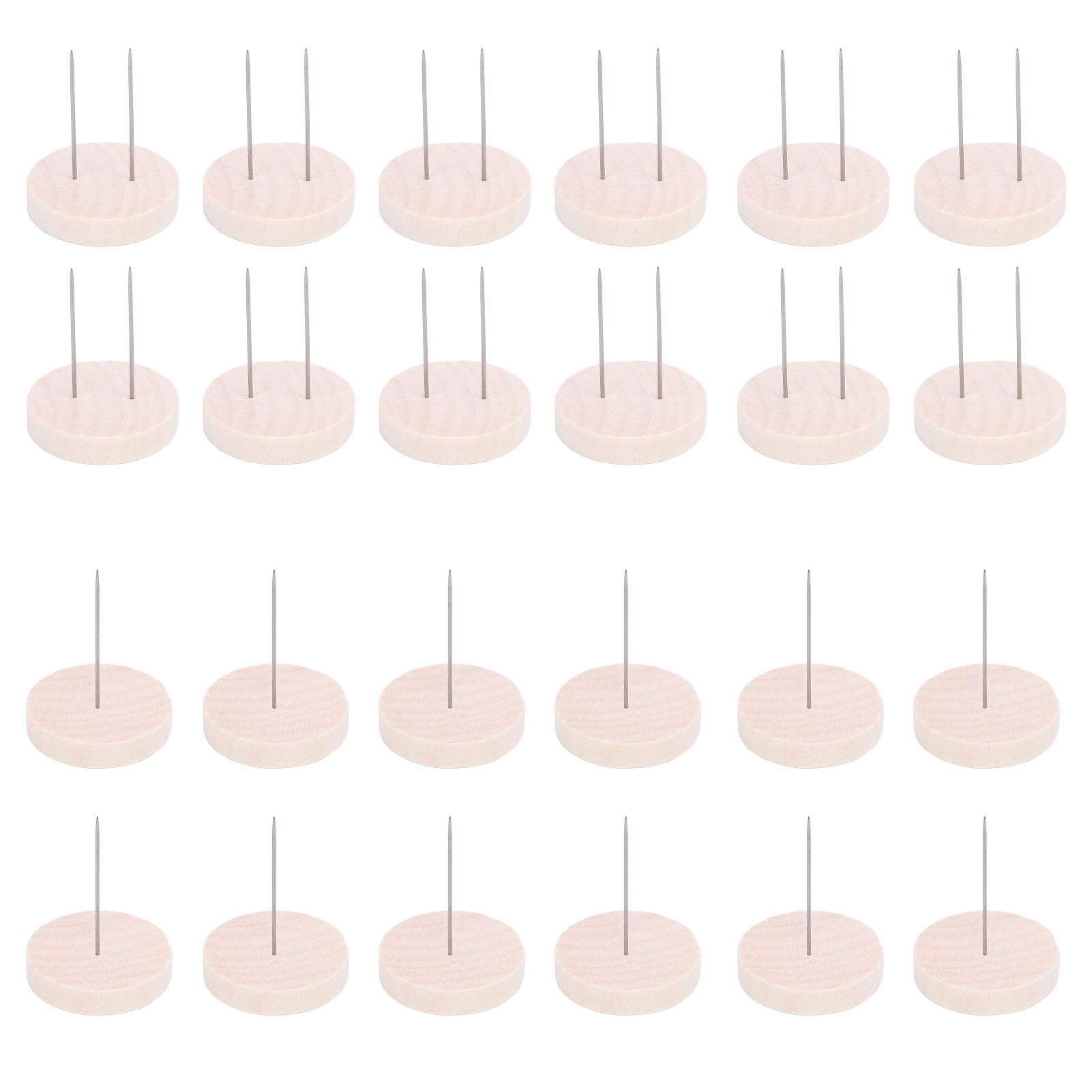 24 Pcs Crochet Doll Stand 12 Single Needle 12 Double Needle Wooden Knitted view 12