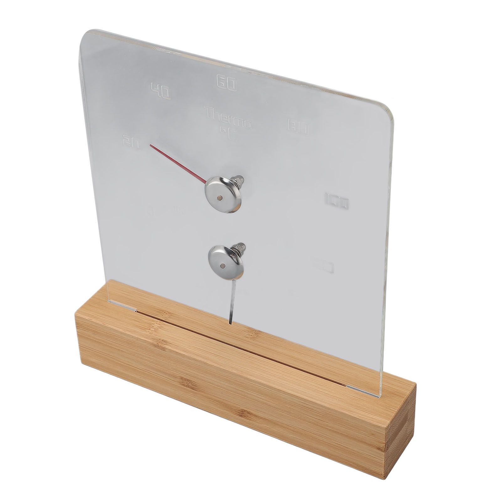 2 in 1 Sauna Thermometer Hygrometer with Wood Base Wall Mountable Freestanding view 8