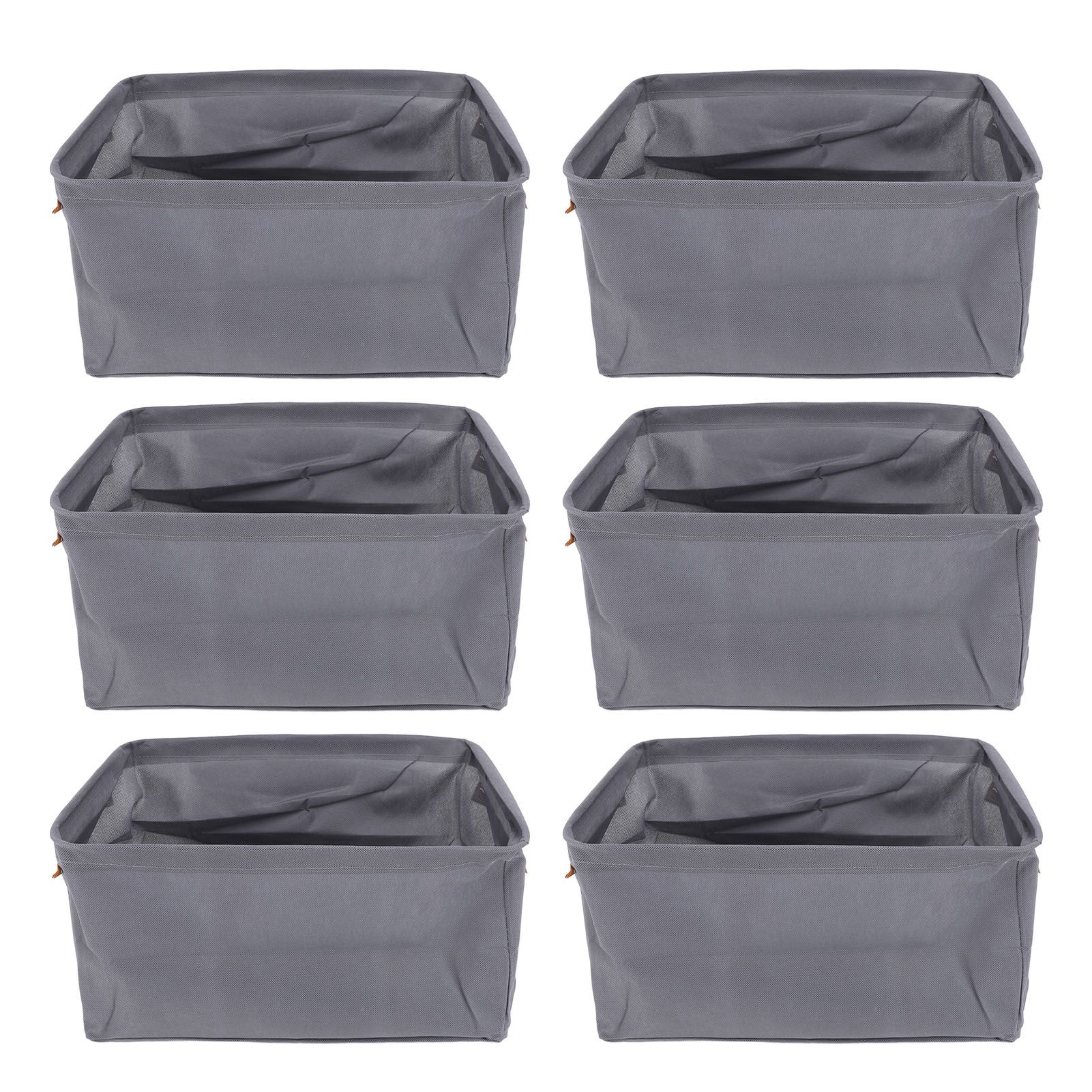 6 Pcs Clothes Storage Box Thickened Fabric Foldable Storage Bin Clothing view 3