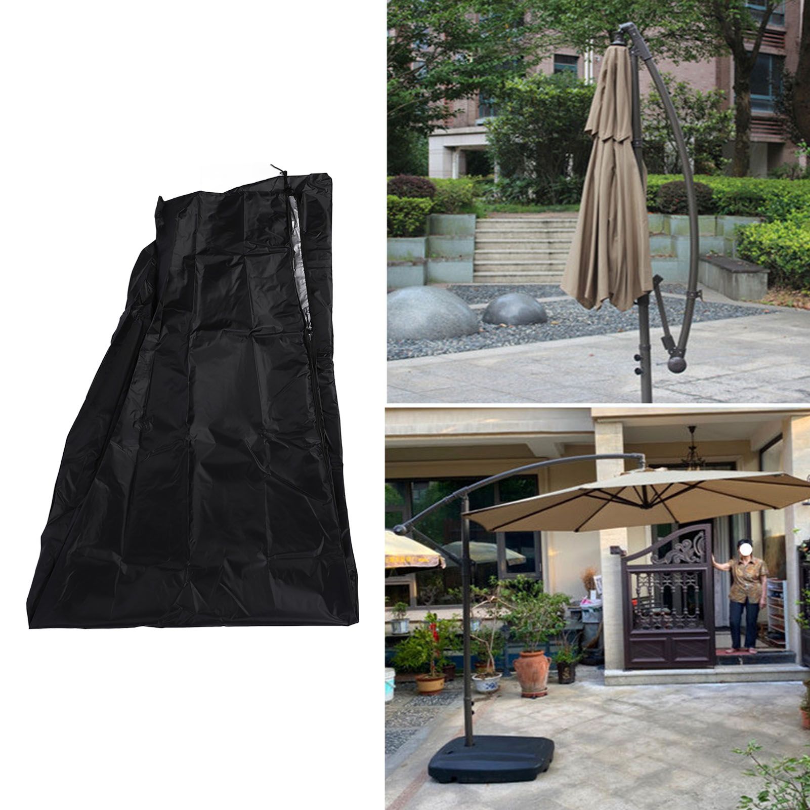 Patio Umbrella Cover Oxford Cloth Water Resistant Fade Proof Outdoor Offset view 12