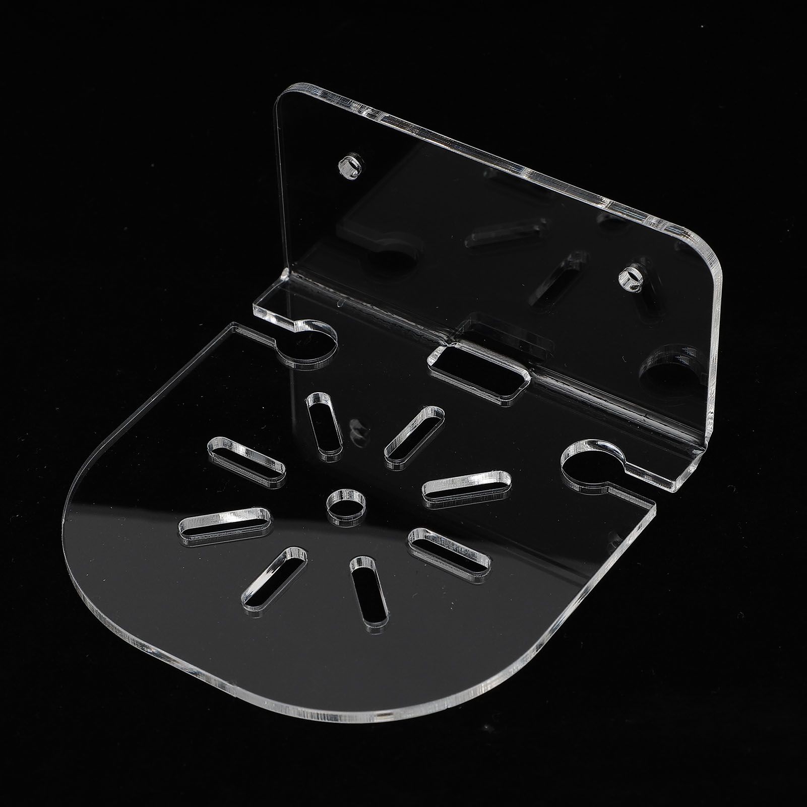 Acrylic Small Floating Shelf Transparent Wall Mounted Holder for Security view 7
