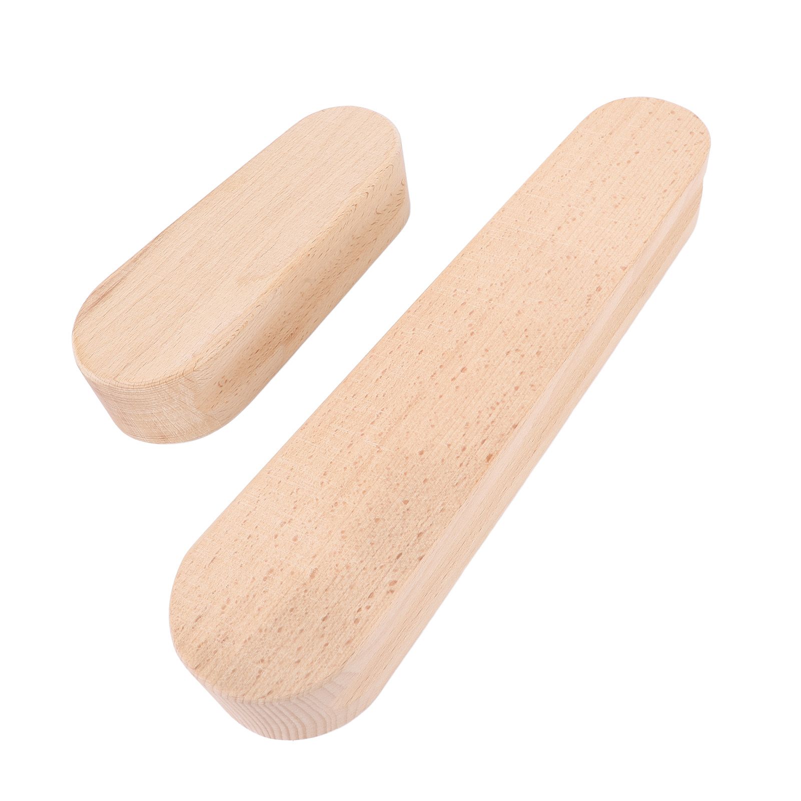 2Pcs Tailor Clappers 7in 12in Double Side Grooved Wood Clappers Sewing Tools