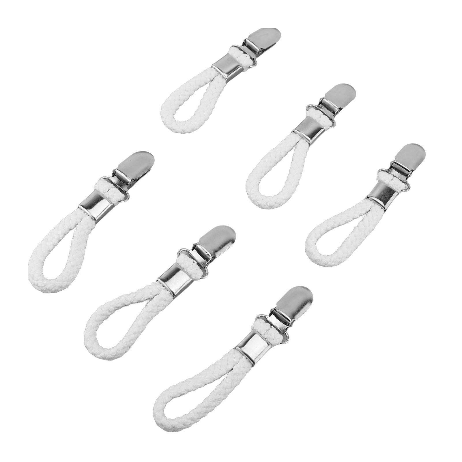 6PCS Towel Hanging Clips Cotton Loop Stainless Steel Towel Hook Holder Hanger