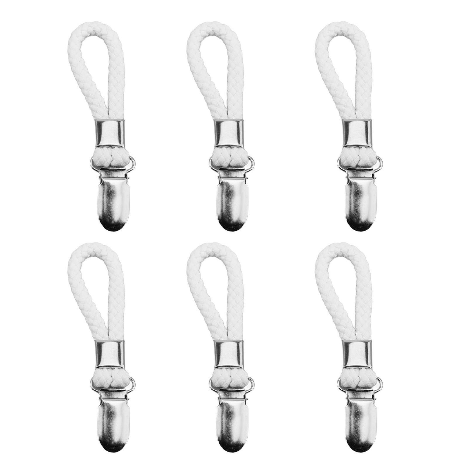 6PCS Towel Hanging Clips Cotton Loop Stainless Steel Towel Hook Holder Hanger view 3