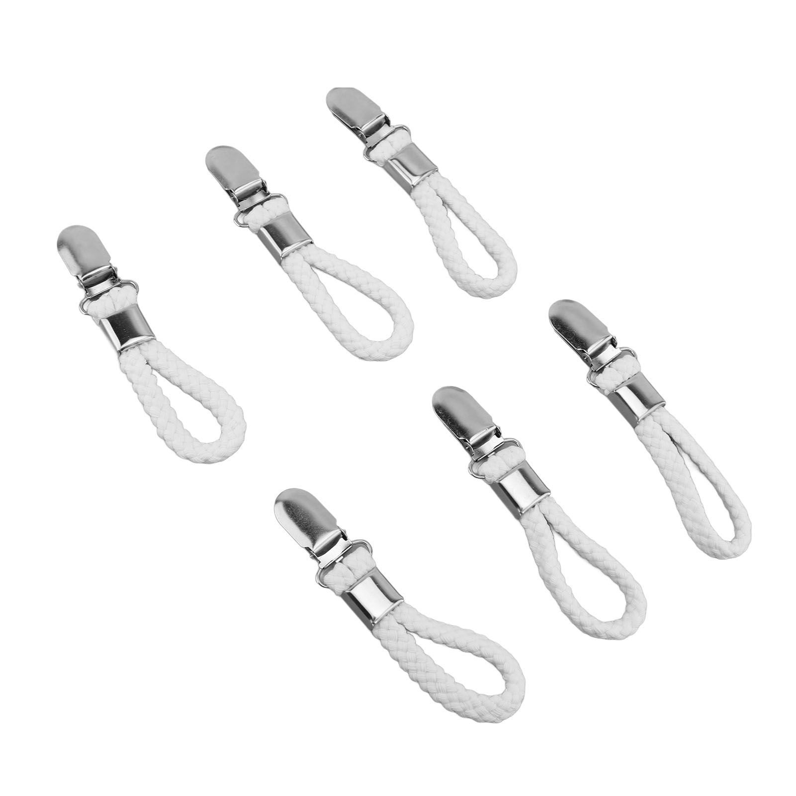6PCS Towel Hanging Clips Cotton Loop Stainless Steel Towel Hook Holder Hanger view 4