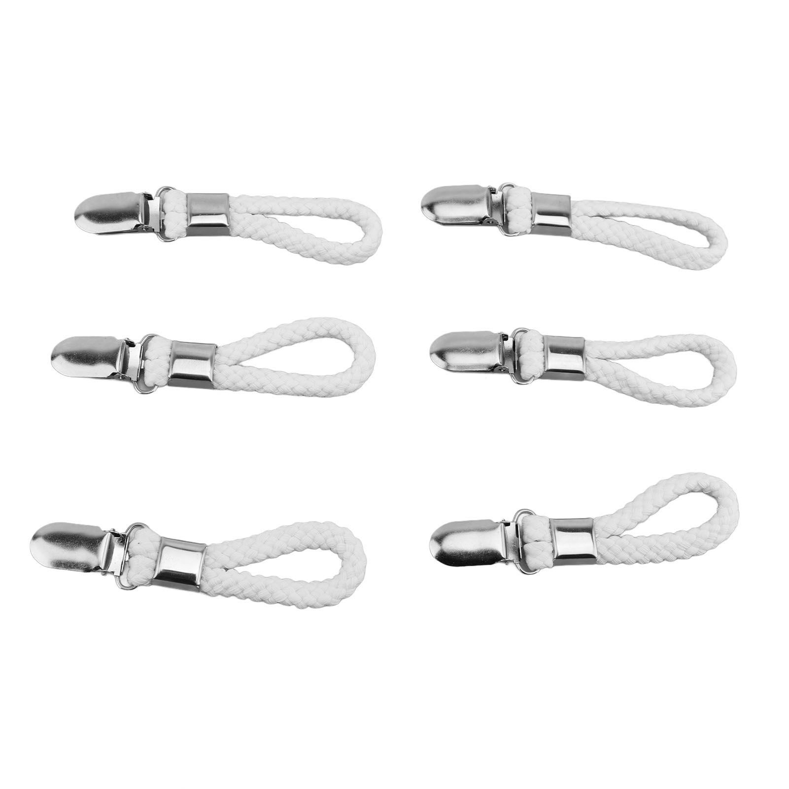 6PCS Towel Hanging Clips Cotton Loop Stainless Steel Towel Hook Holder Hanger view 6
