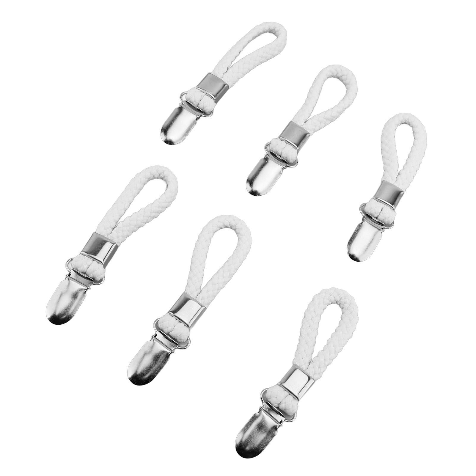 6PCS Towel Hanging Clips Cotton Loop Stainless Steel Towel Hook Holder Hanger view 7