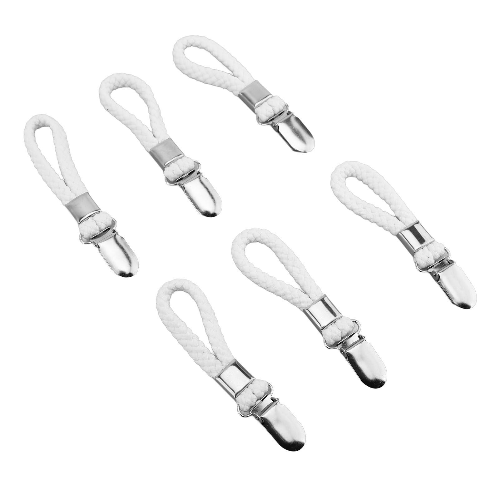 6PCS Towel Hanging Clips Cotton Loop Stainless Steel Towel Hook Holder Hanger view 8