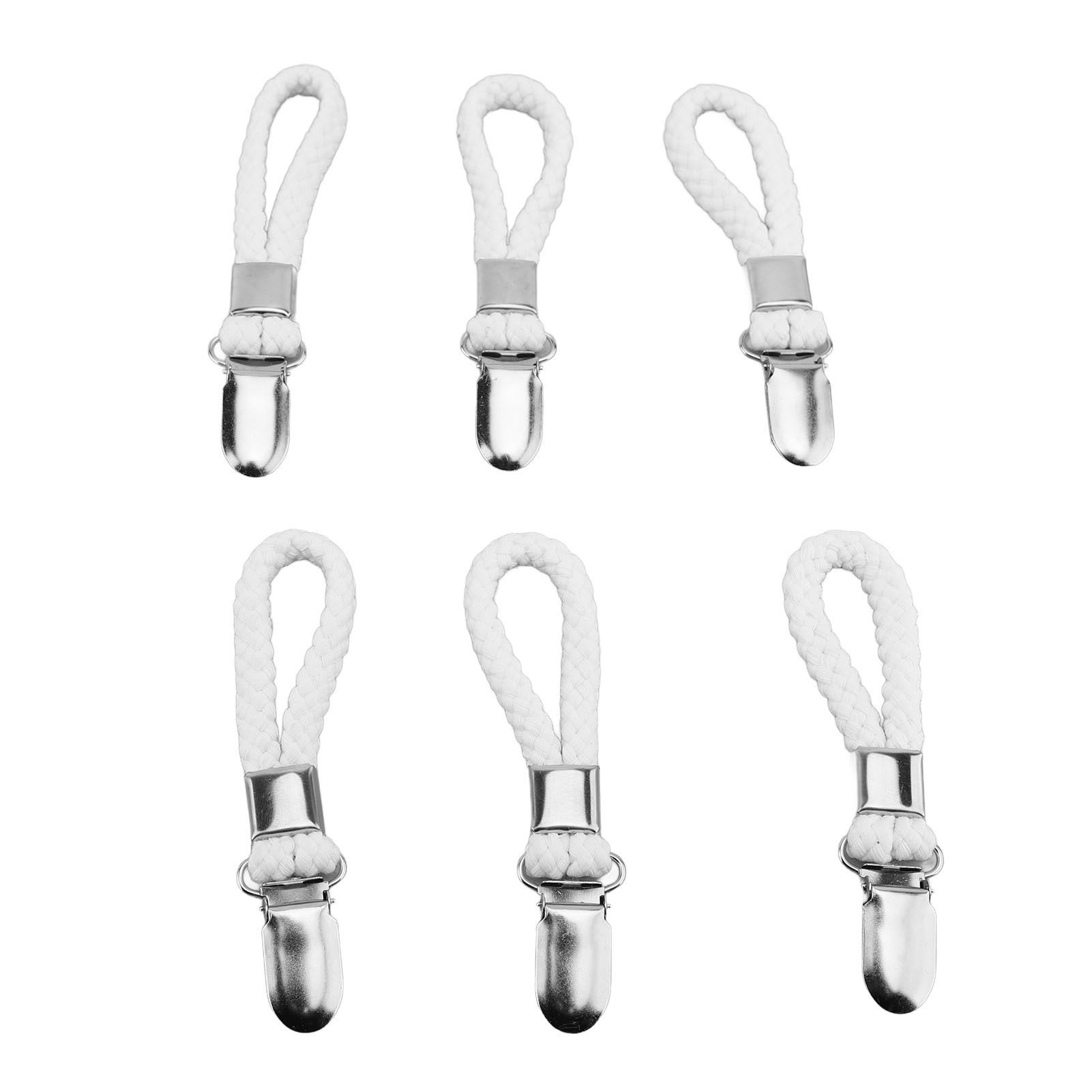6PCS Towel Hanging Clips Cotton Loop Stainless Steel Towel Hook Holder Hanger view 9