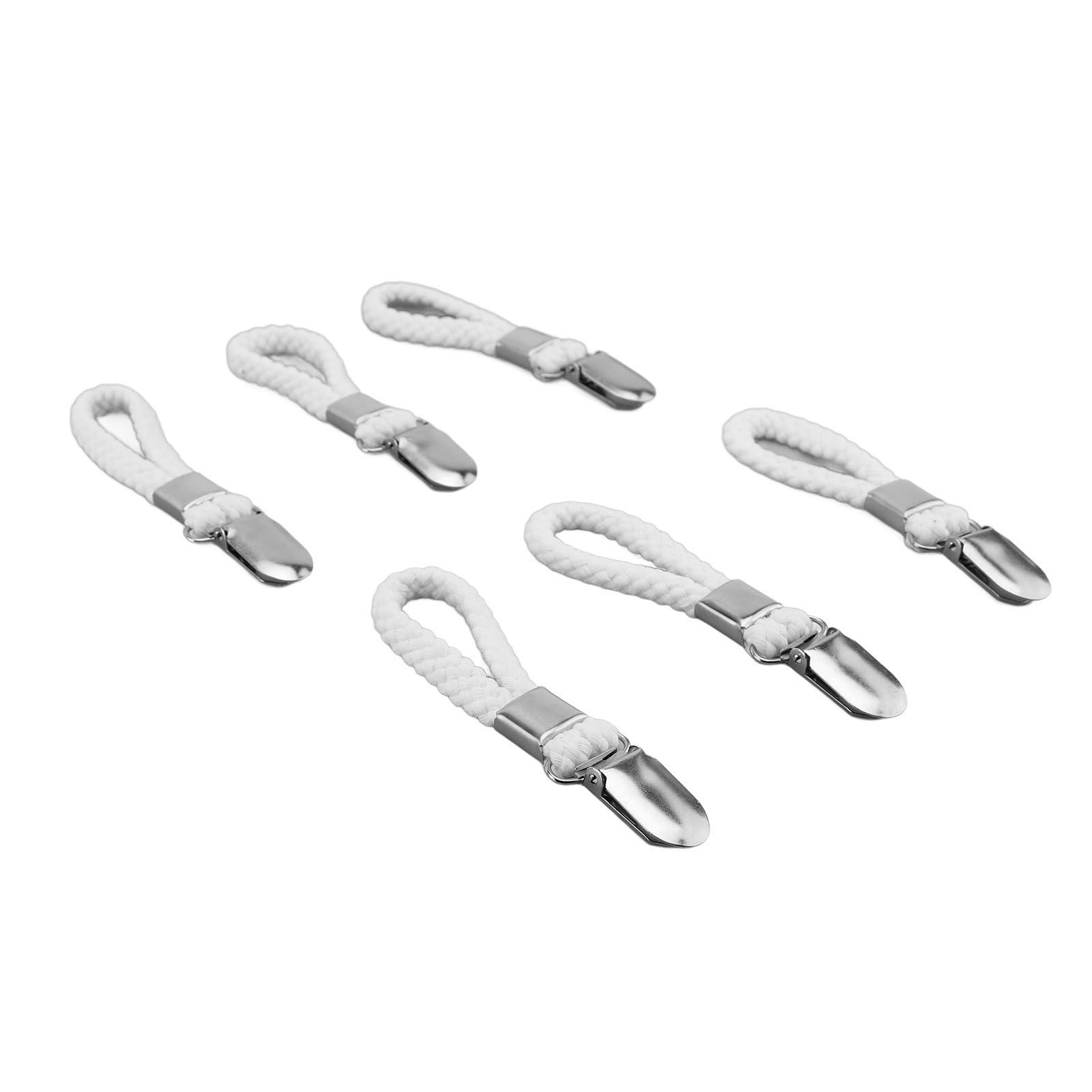 6PCS Towel Hanging Clips Cotton Loop Stainless Steel Towel Hook Holder Hanger view 11