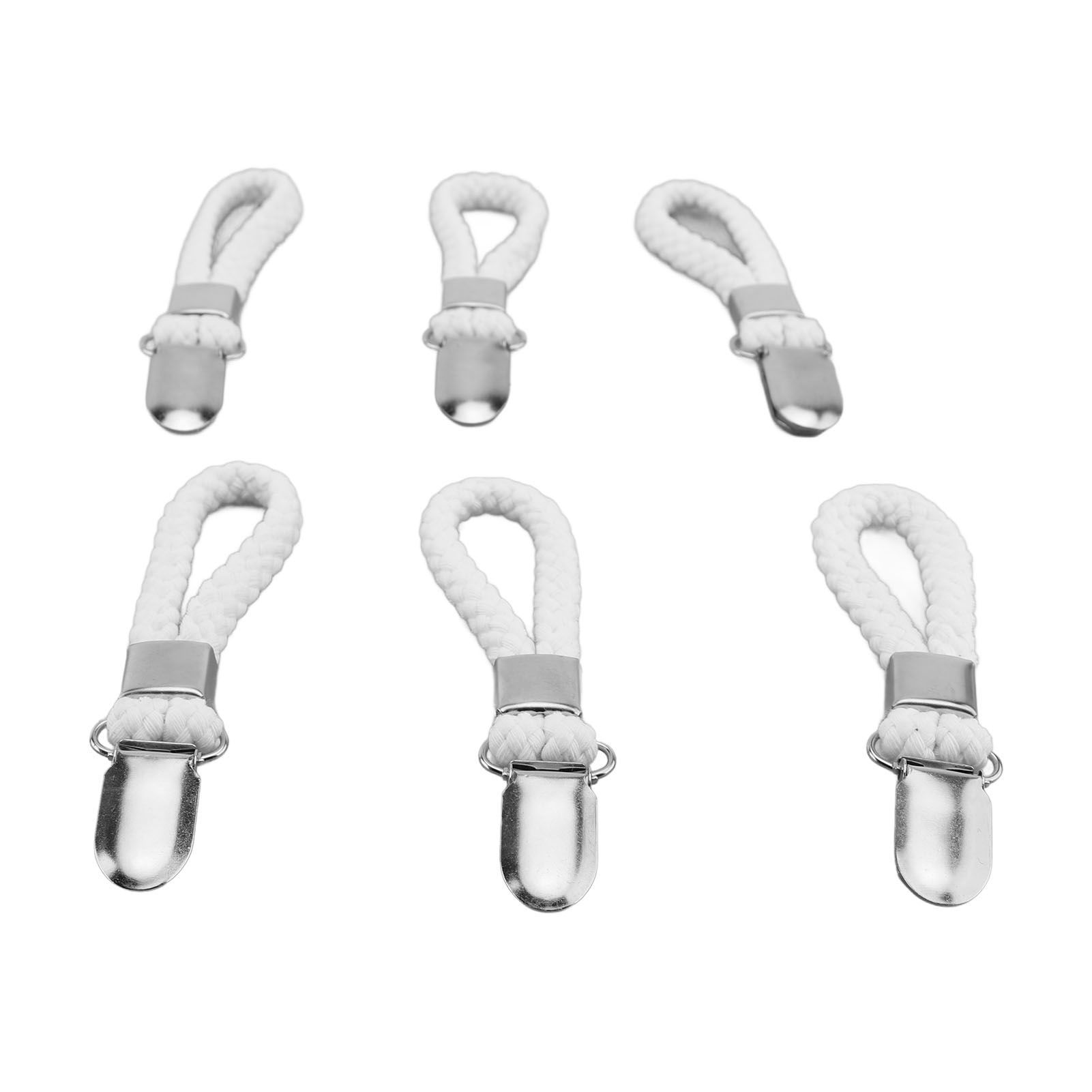 6PCS Towel Hanging Clips Cotton Loop Stainless Steel Towel Hook Holder Hanger view 12