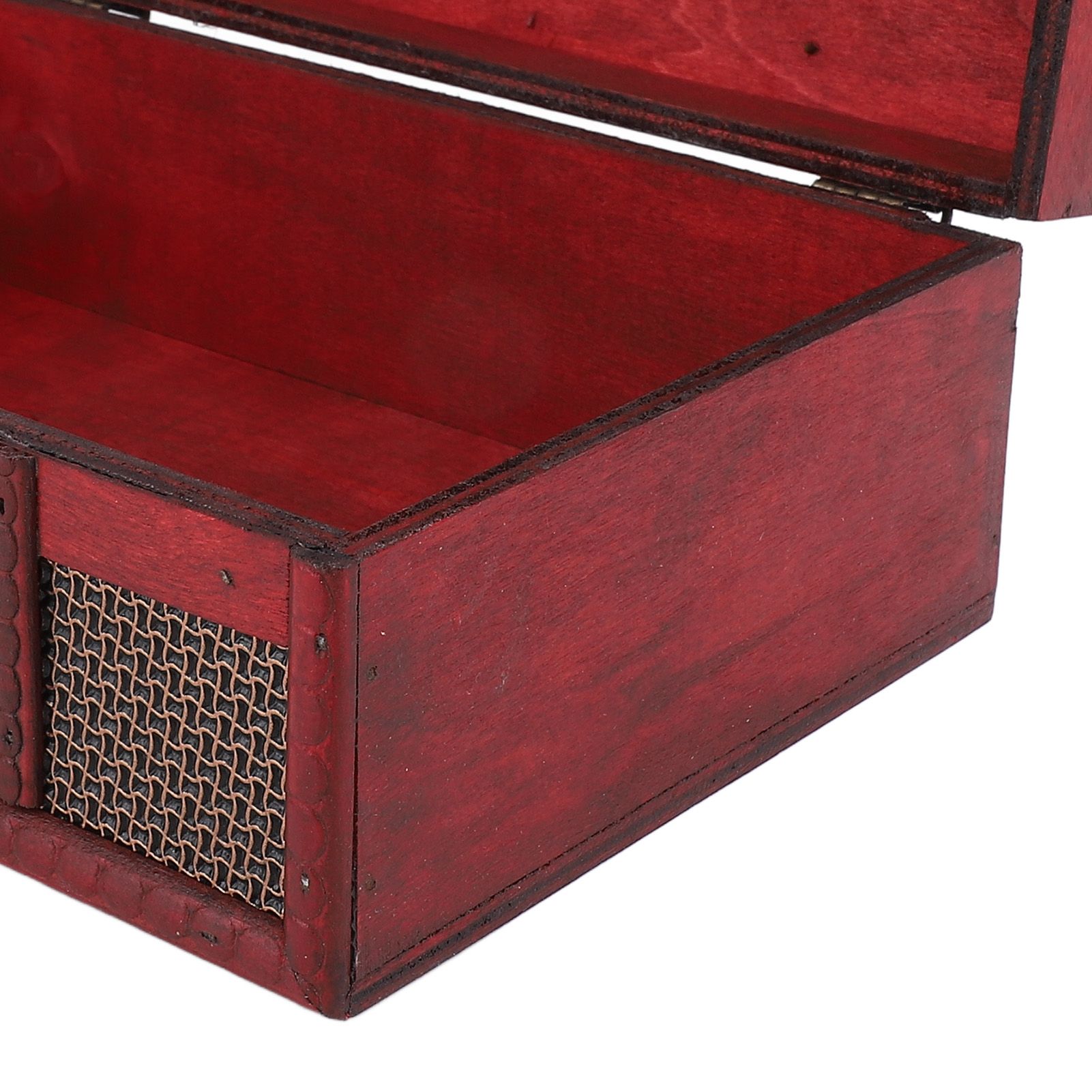 Desktop Storage Box with Lock Vintage Style Wooden Organizer Case for Book view 7