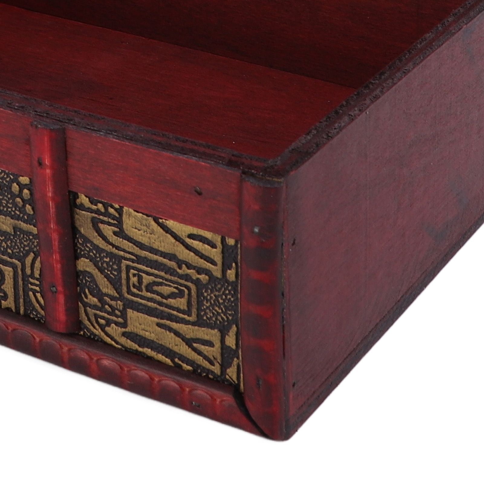 Vintage Wooden Storage Box Decorative Desktop Treasure Chest Jewelry Cosmetic view 7