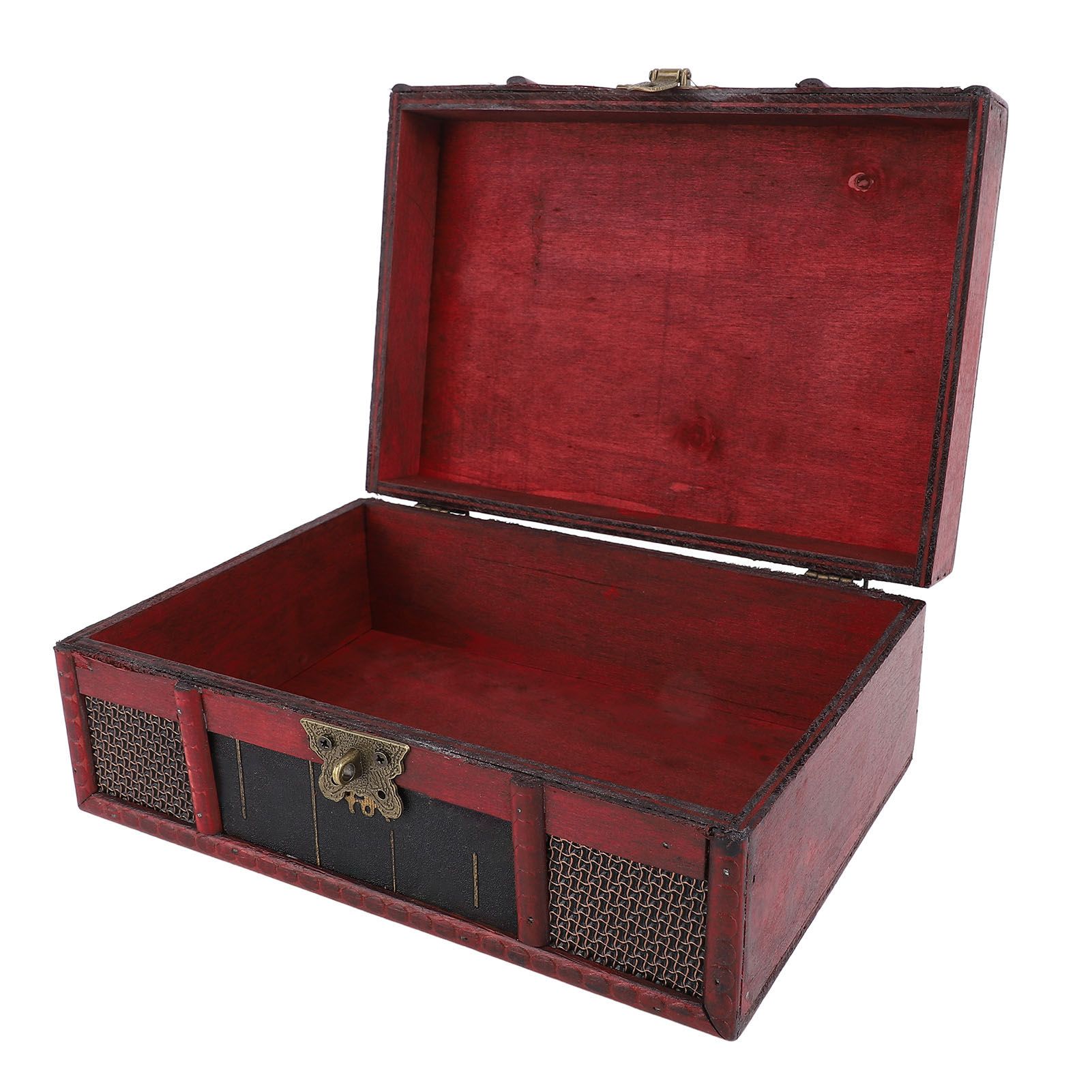 Vintage Storage Box Decorative Density Board Treasure Jewelry Chest for view 6
