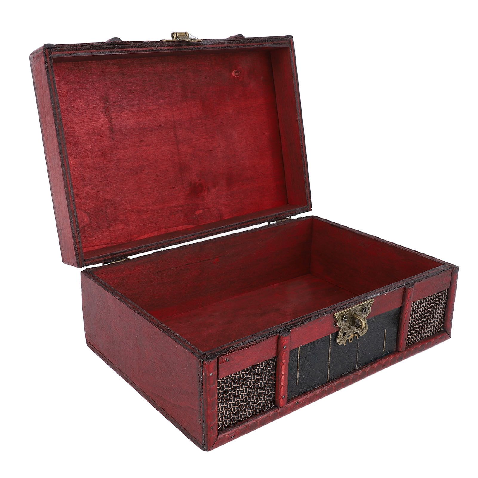 Vintage Storage Box Decorative Density Board Treasure Jewelry Chest for view 8